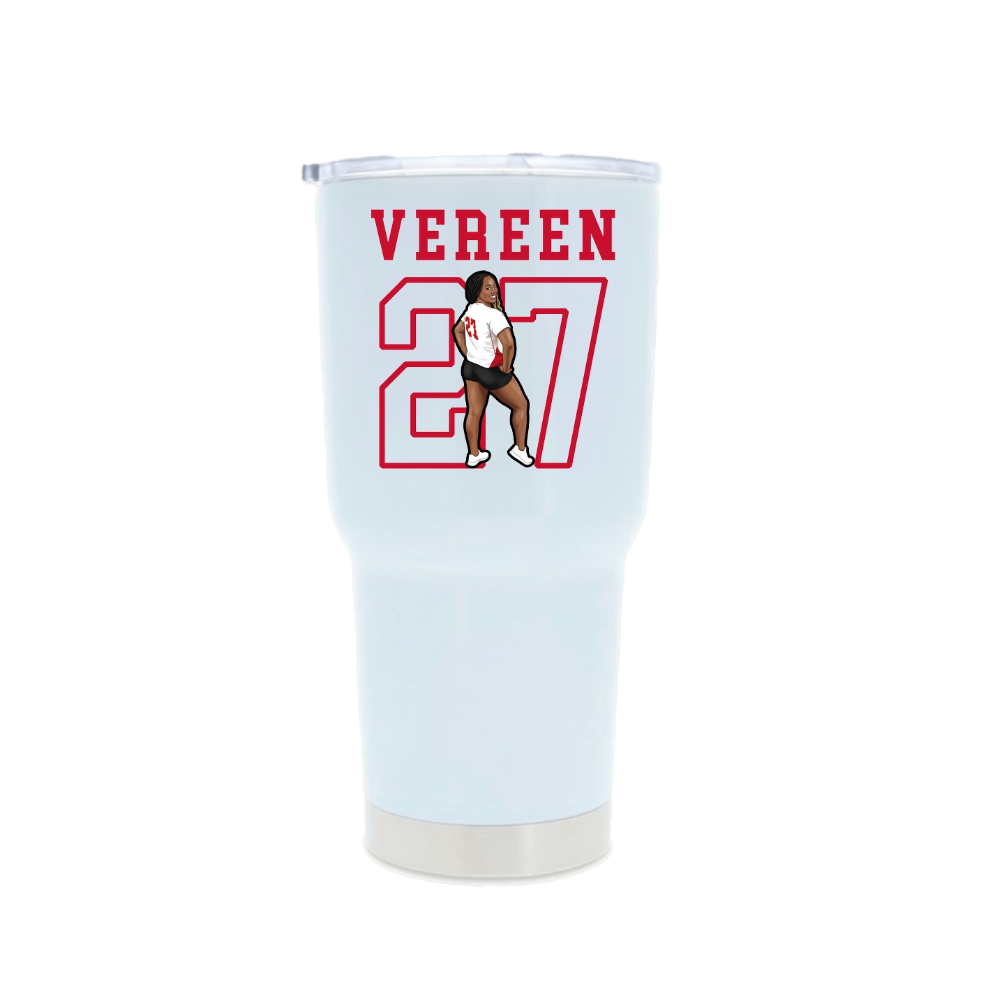 30oz Stainless Steel Tumbler — Shirsey in White