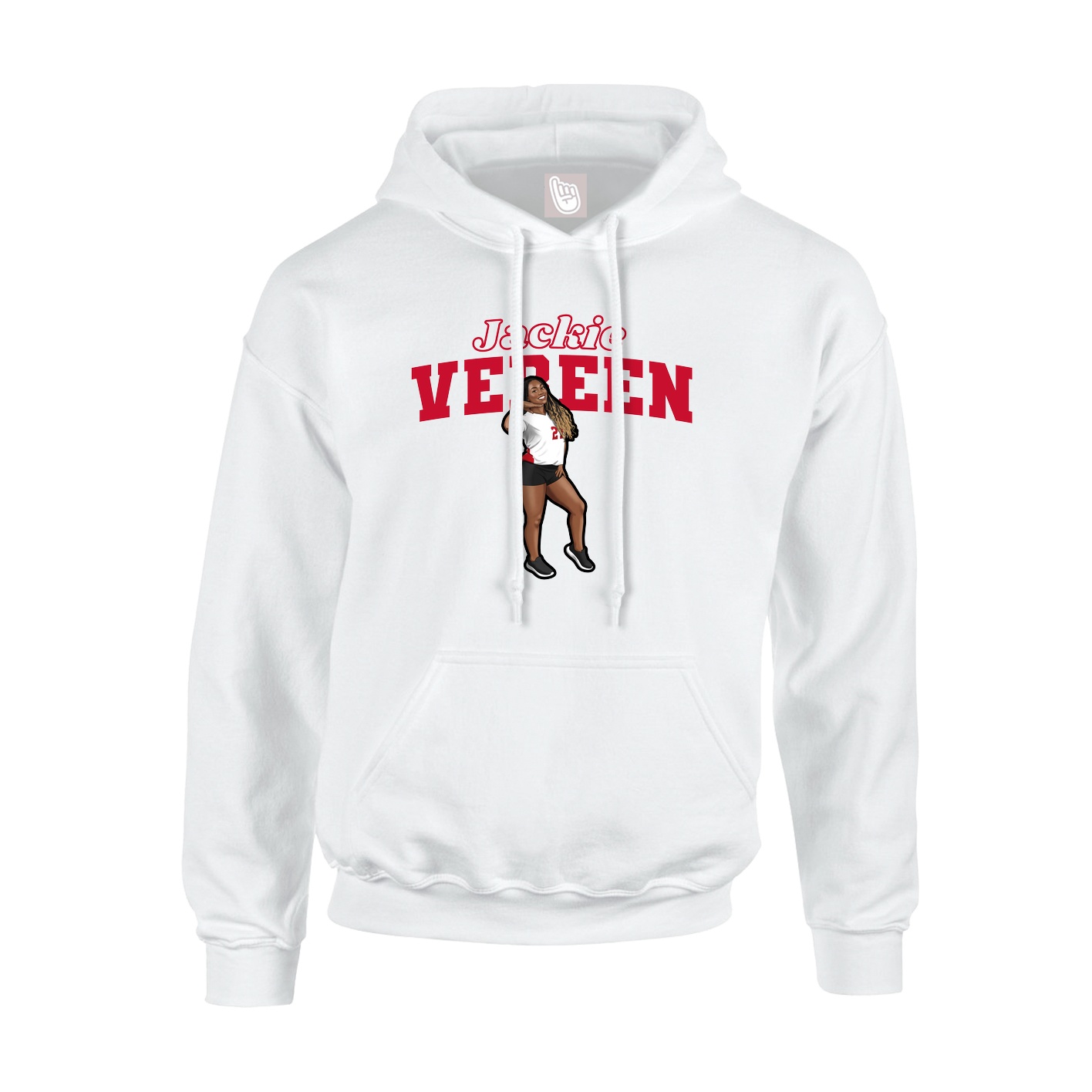 Hoodie — Name Arch in White