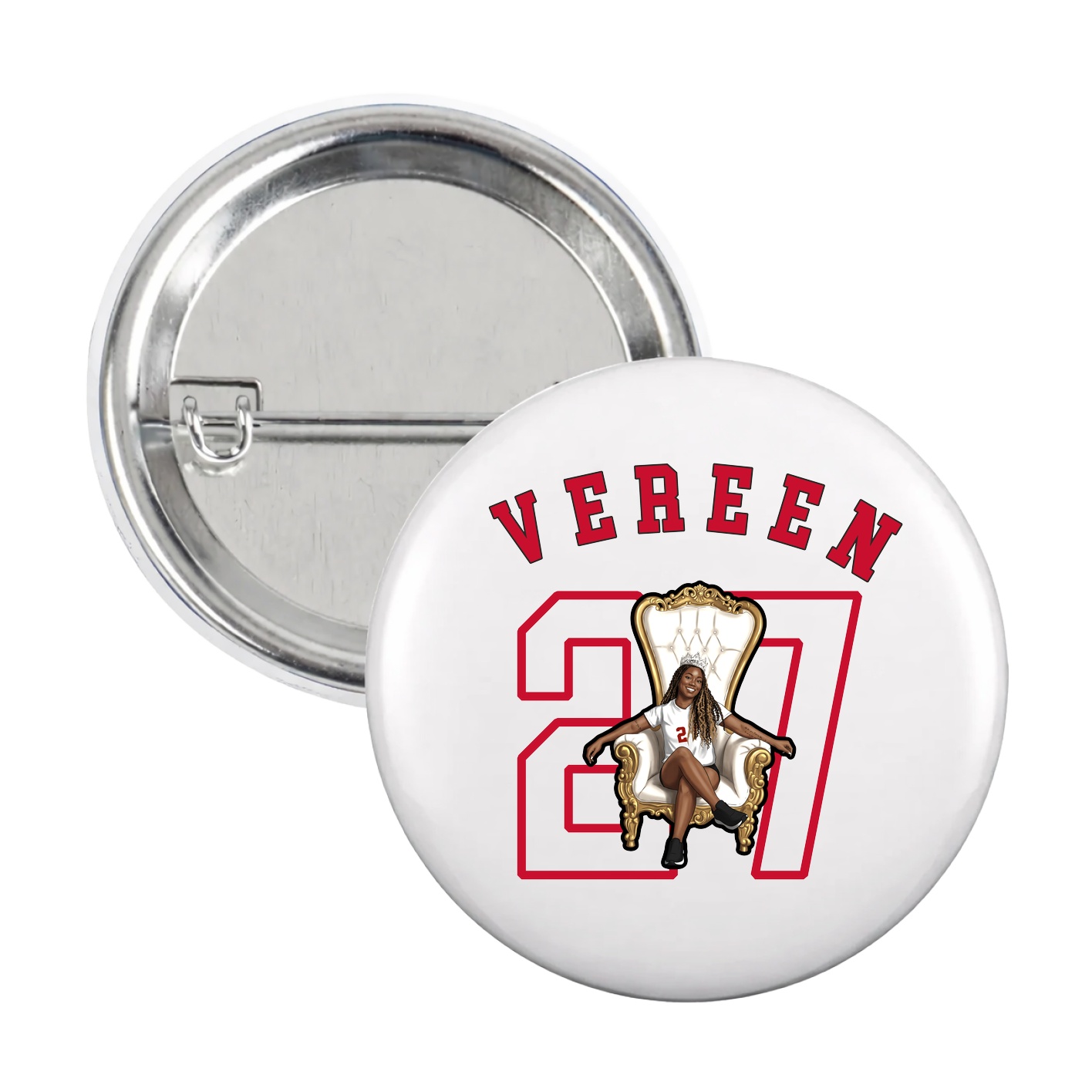 Game Day Button — Shirsey Arch in White