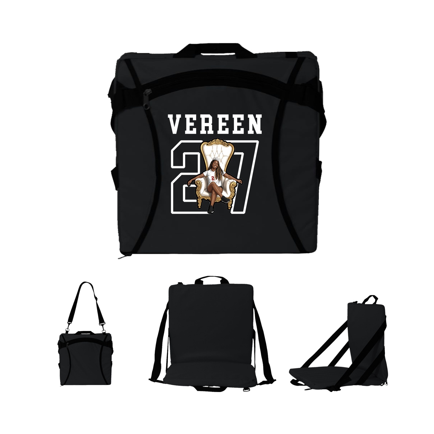 Folding Stadium Seat — Shirsey in Black