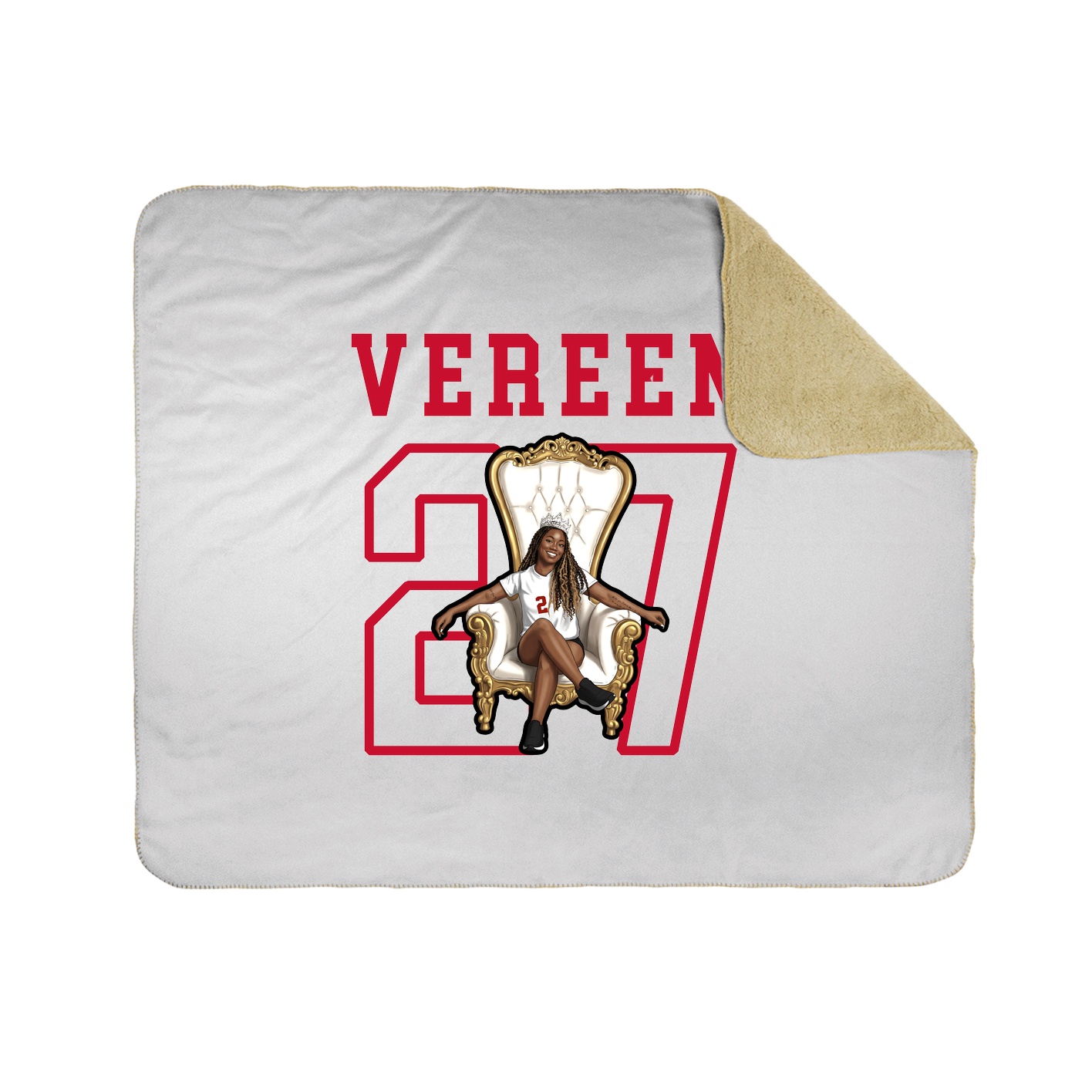 Throw Blanket — Shirsey in White