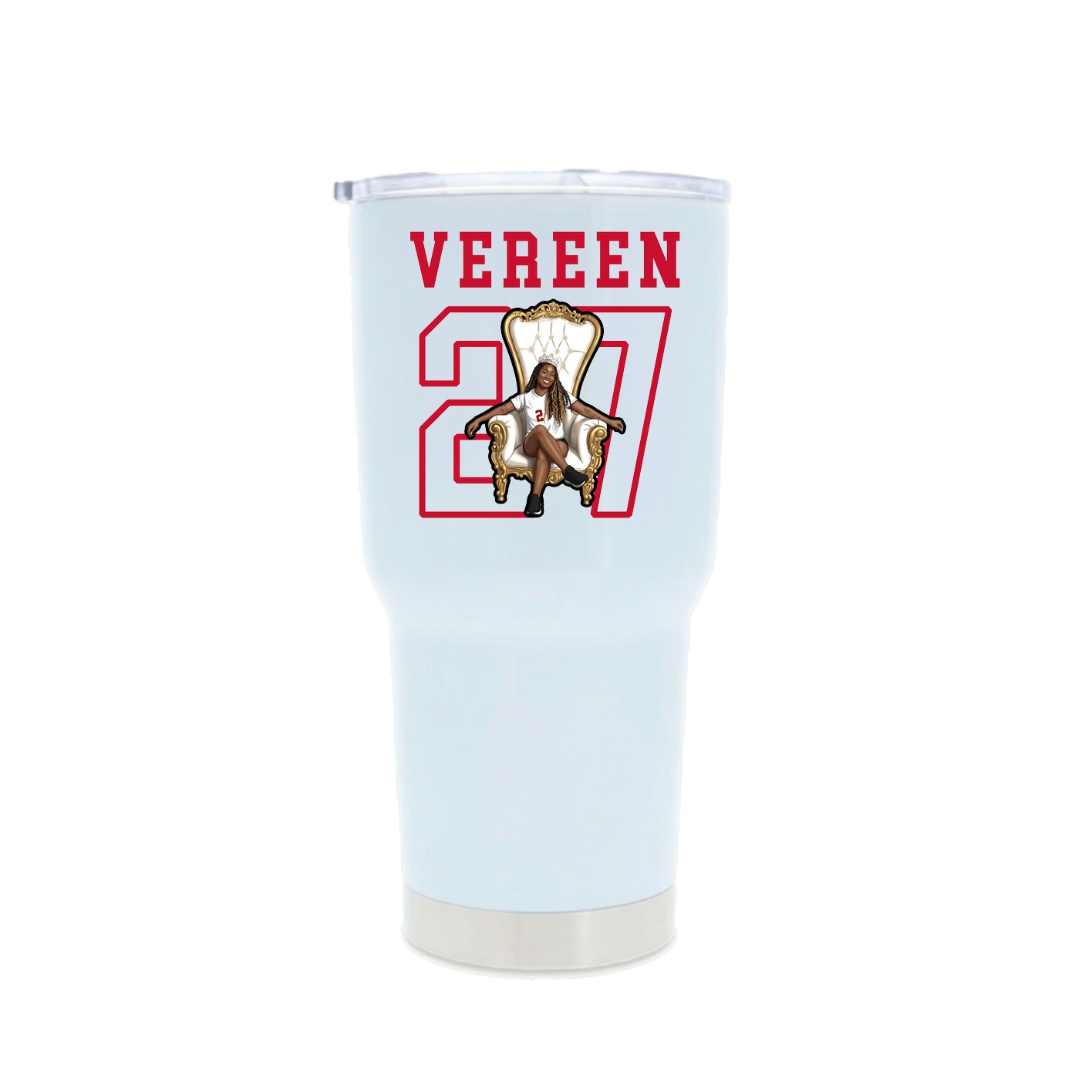 30oz Stainless Steel Tumbler — Shirsey in White