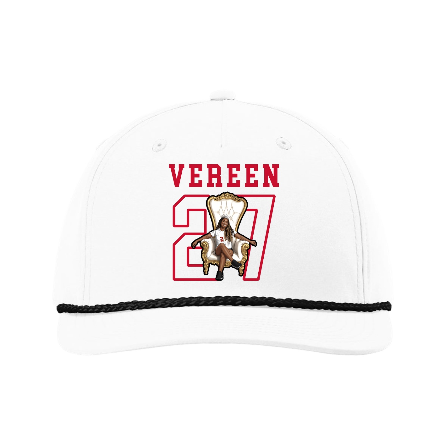 Five-Panel Classic Rope Cap — Shirsey in White