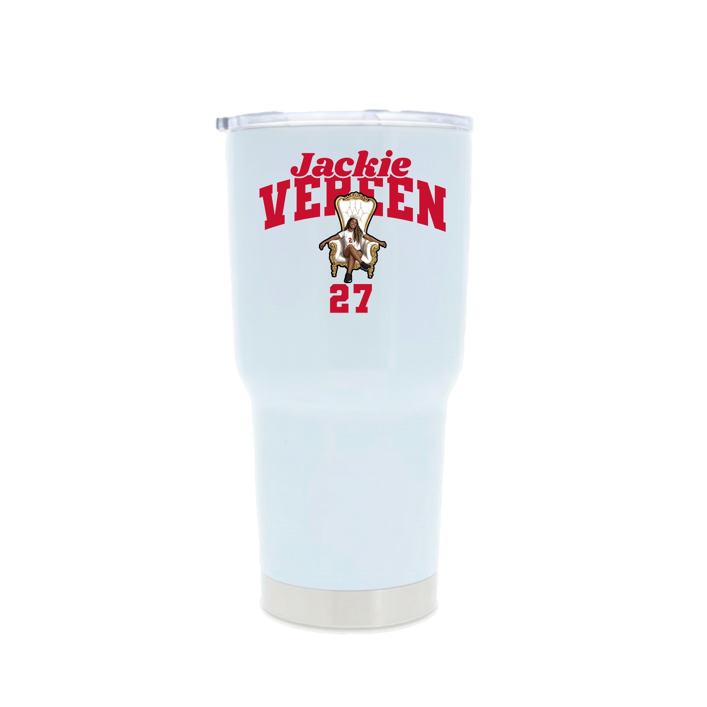 30oz Stainless Steel Tumbler — Signature Arch in White