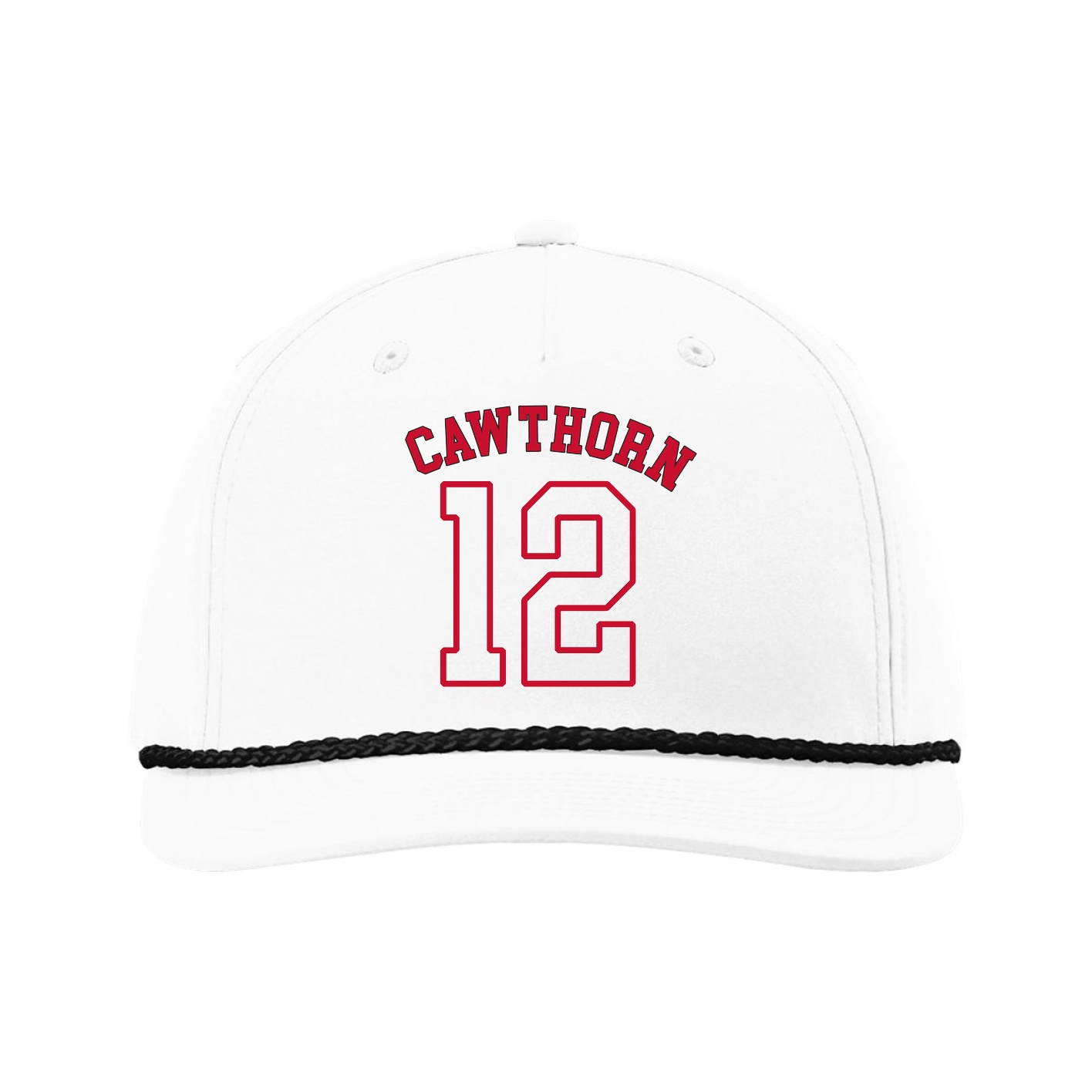 Five-Panel Classic Rope Cap — Shirsey Arch in White
