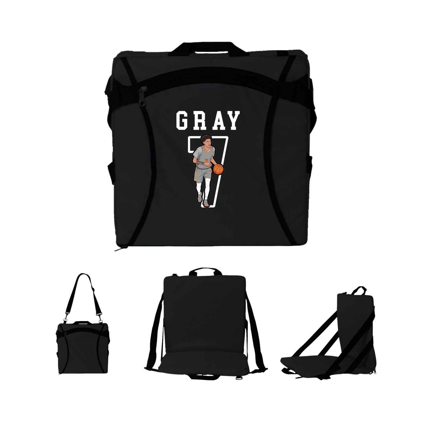 Folding Stadium Seat — Shirsey in Black