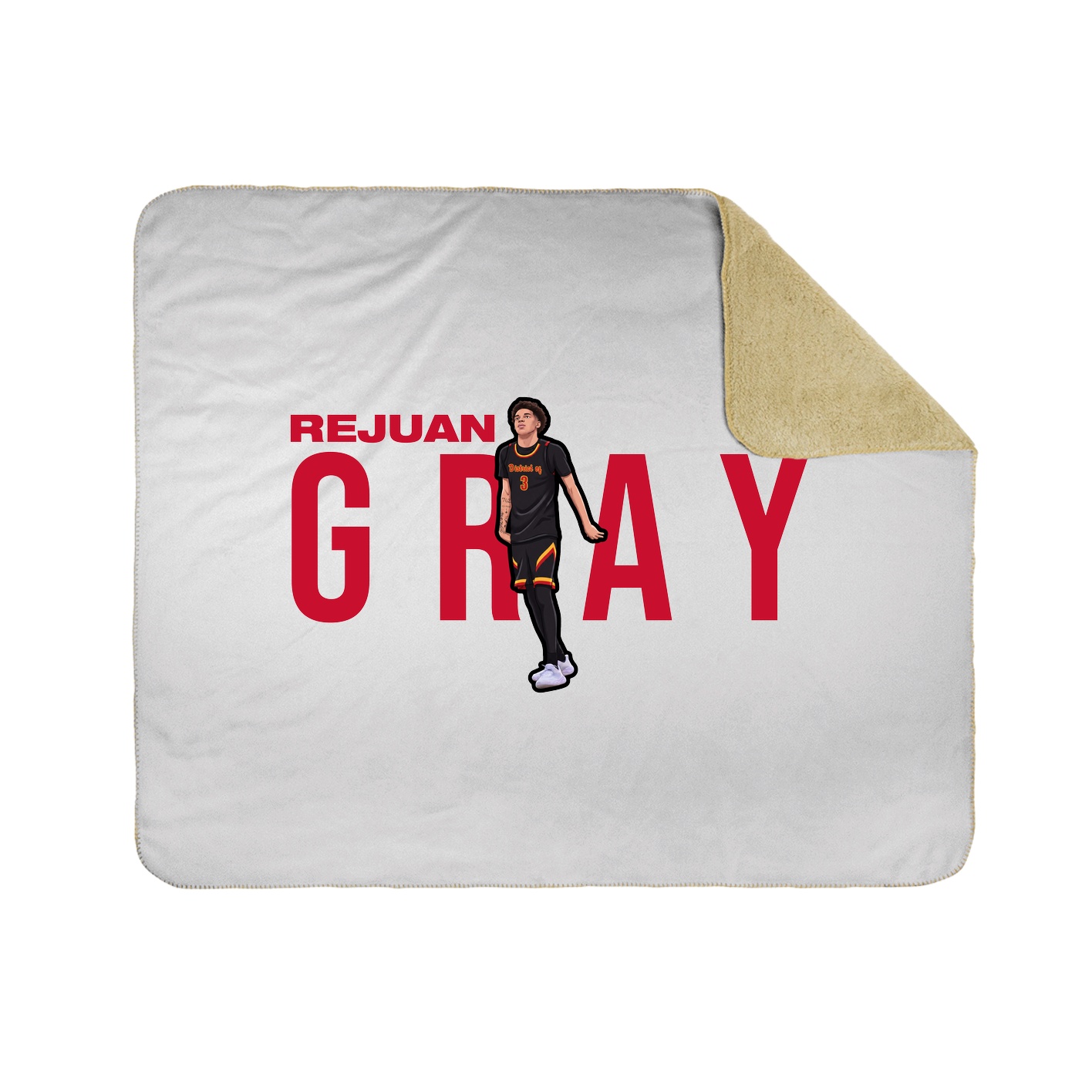 Throw Blanket — Player Name in White