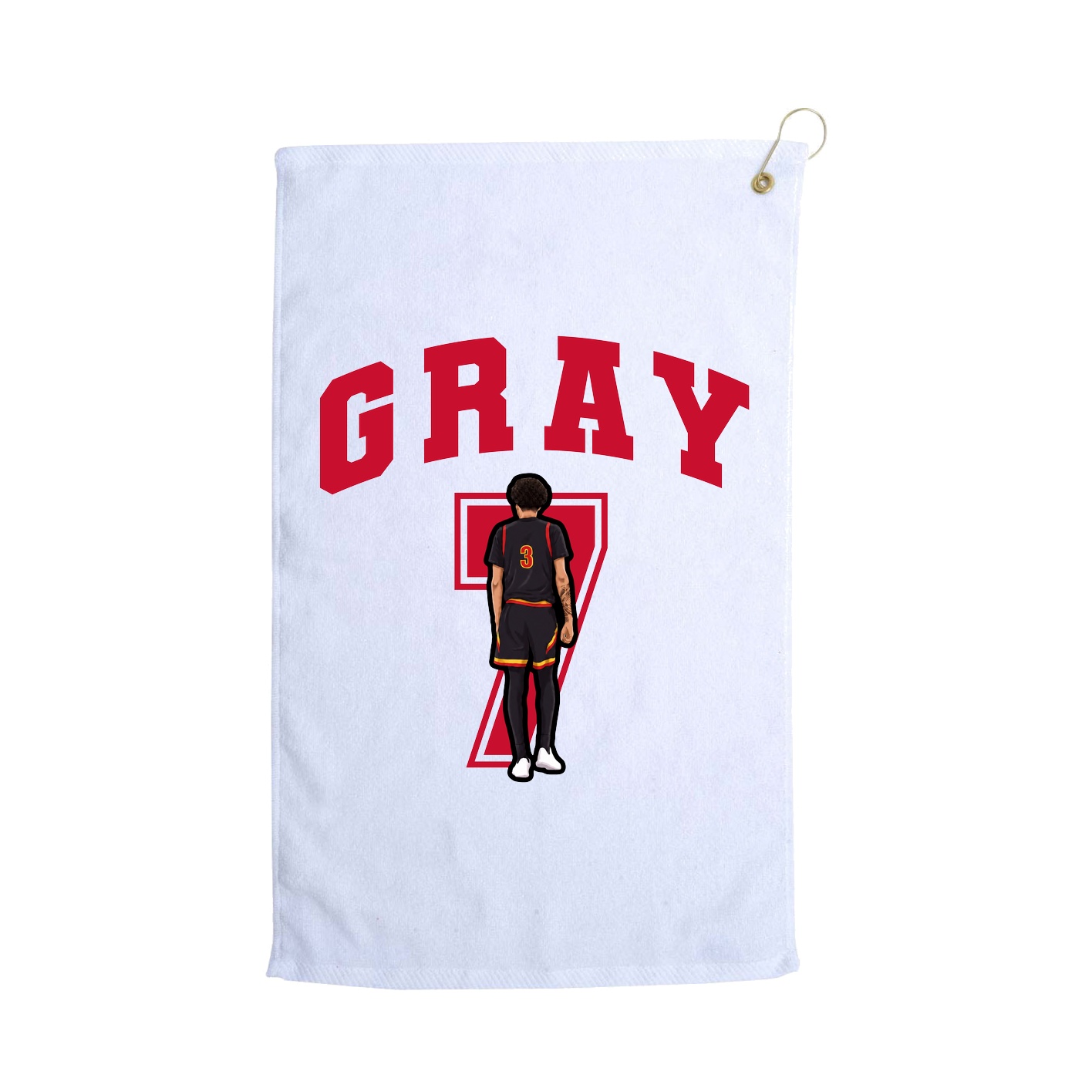 Golf Towel — Number in White
