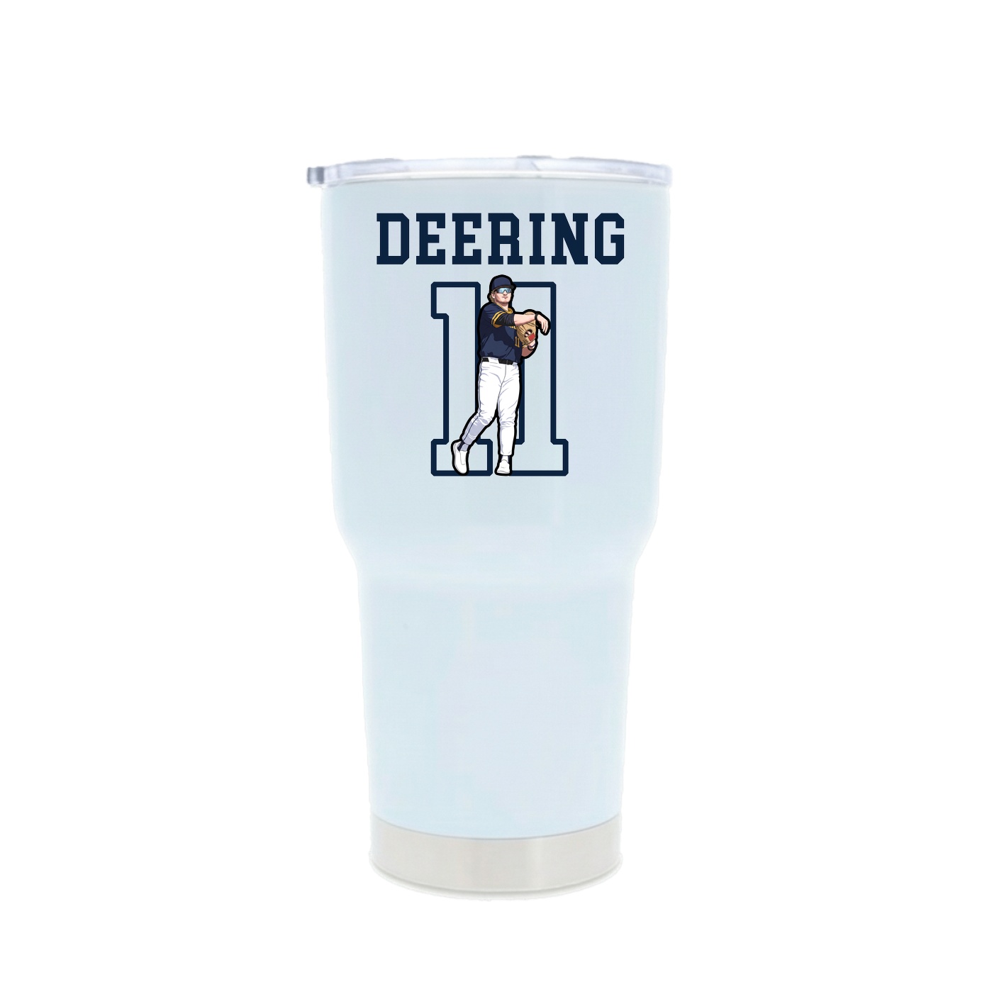 30oz Stainless Steel Tumbler — Shirsey in White