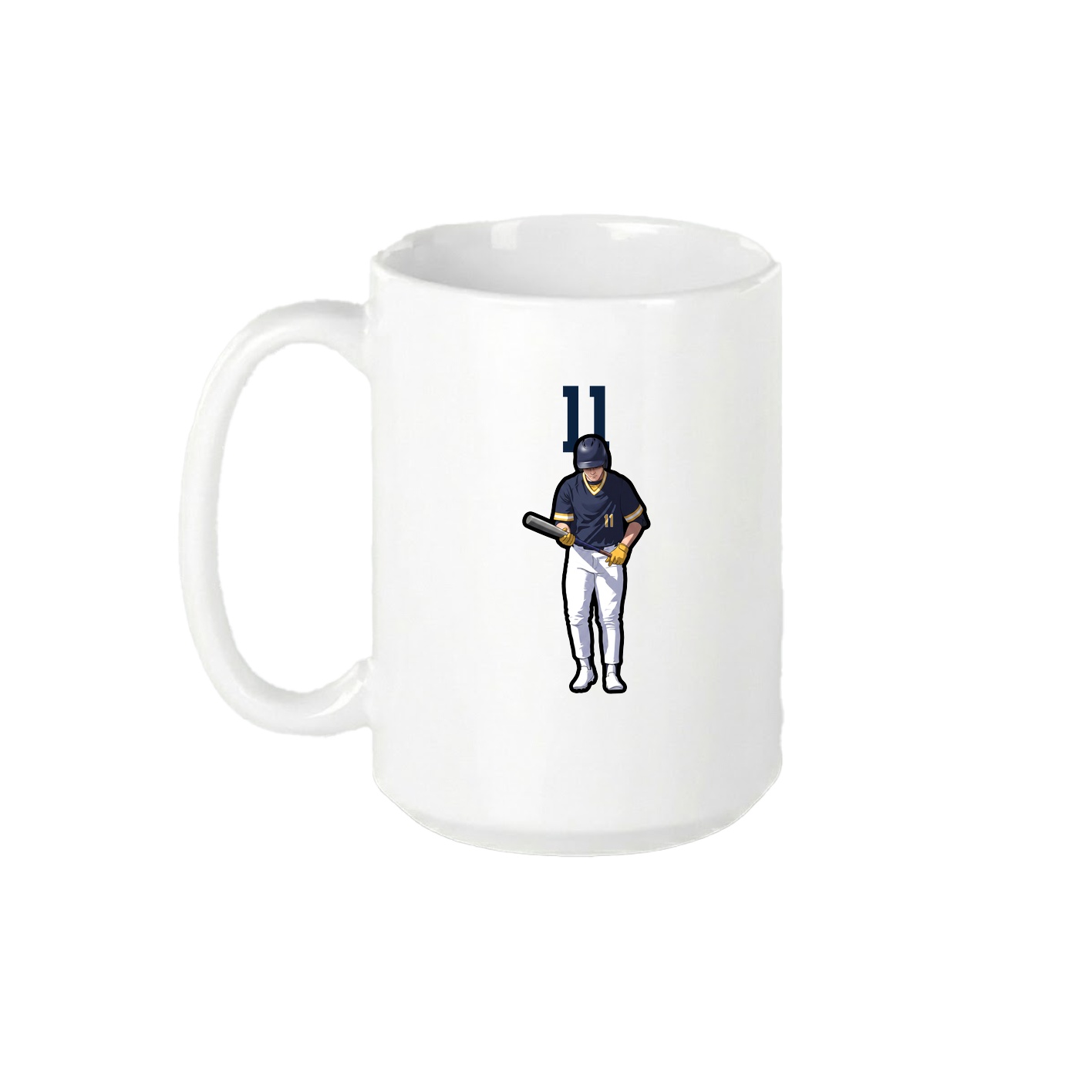 15oz Coffee Mug — Number Top in White
