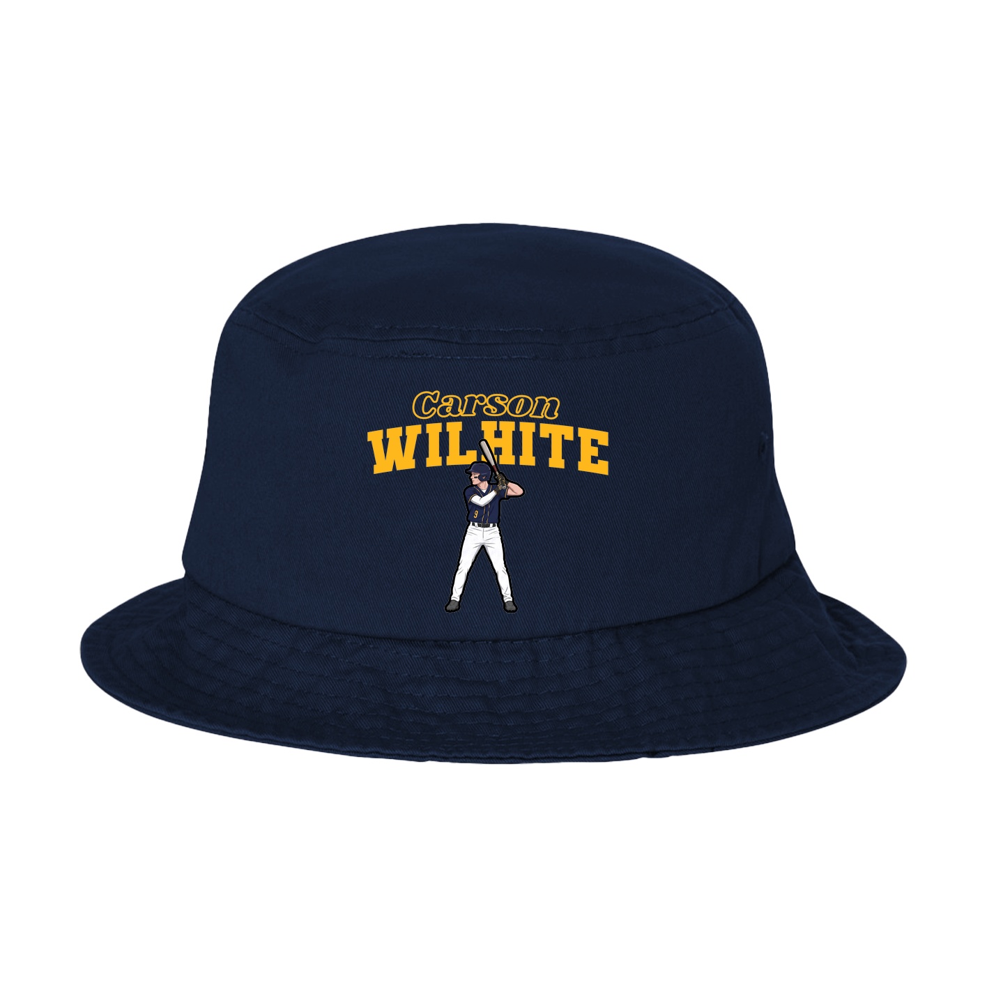 Bucket Cap — Name Arch in Navy