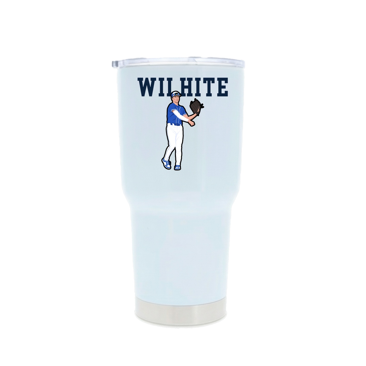 30oz Stainless Steel Tumbler — Shirsey in White