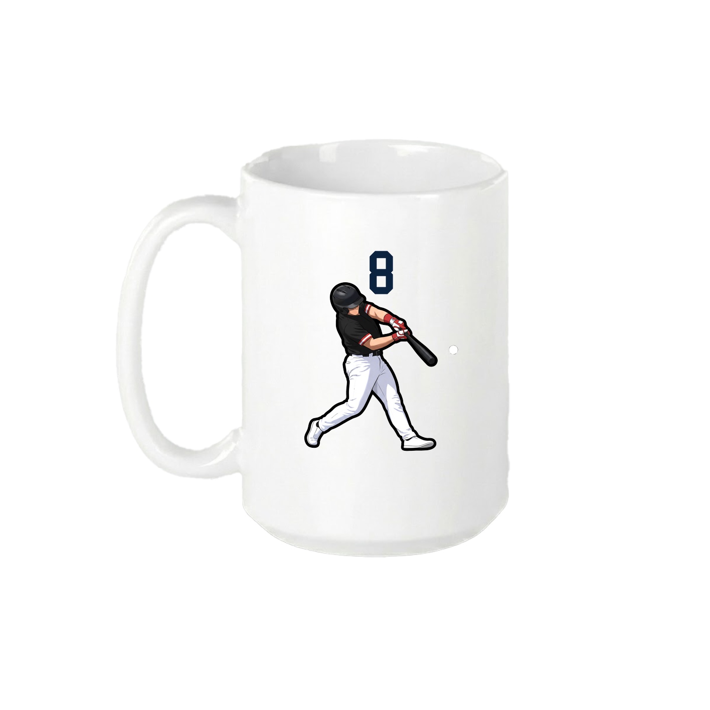 15oz Coffee Mug — Number Top in White