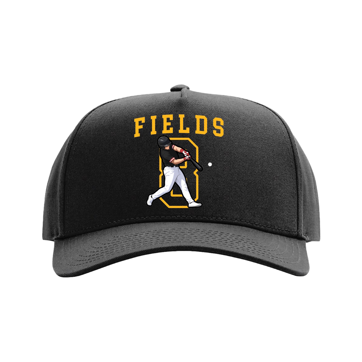Full Fabric Five-Panel Champ Cap — Shirsey in Black