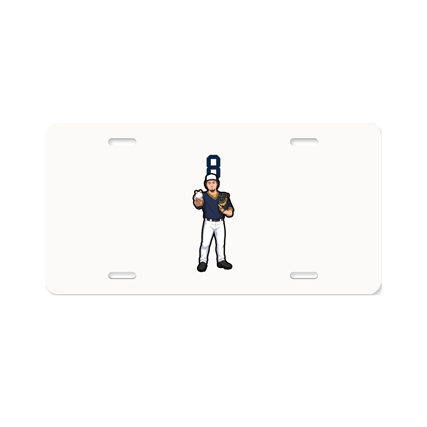 License Plate — Number Top in Classic