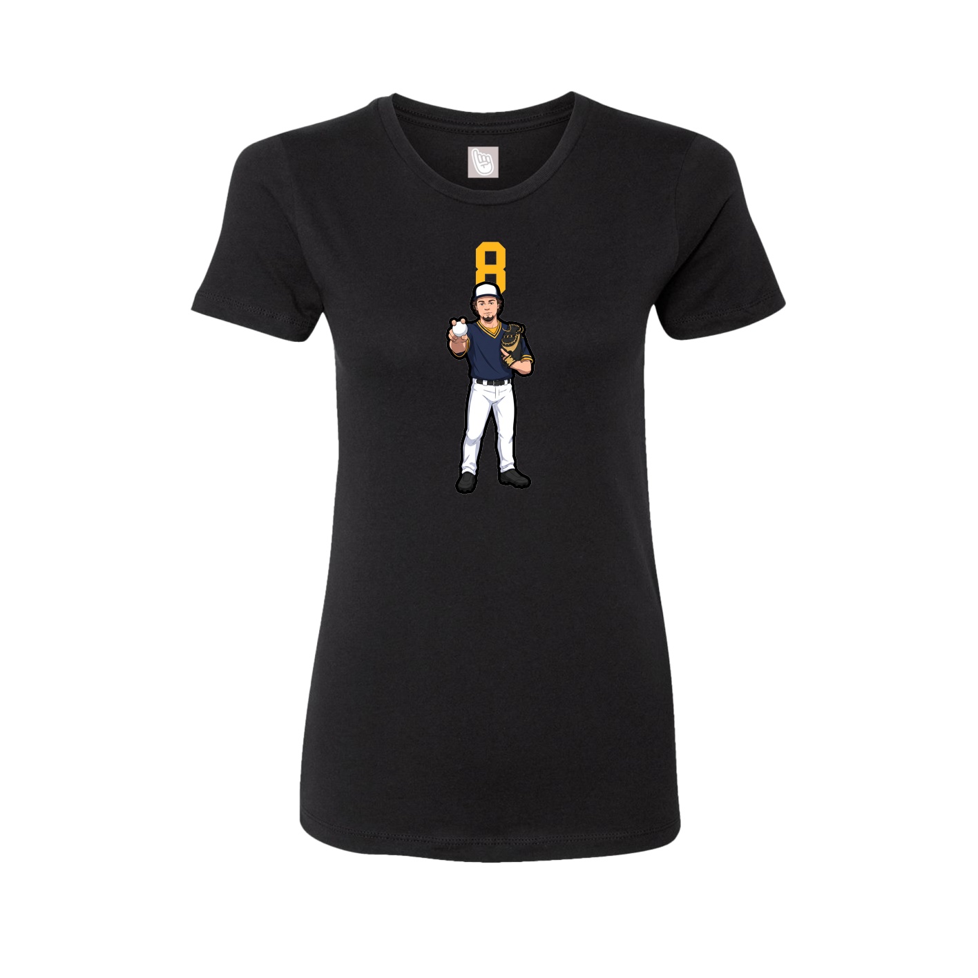 Womens Tee — Number Top in Black