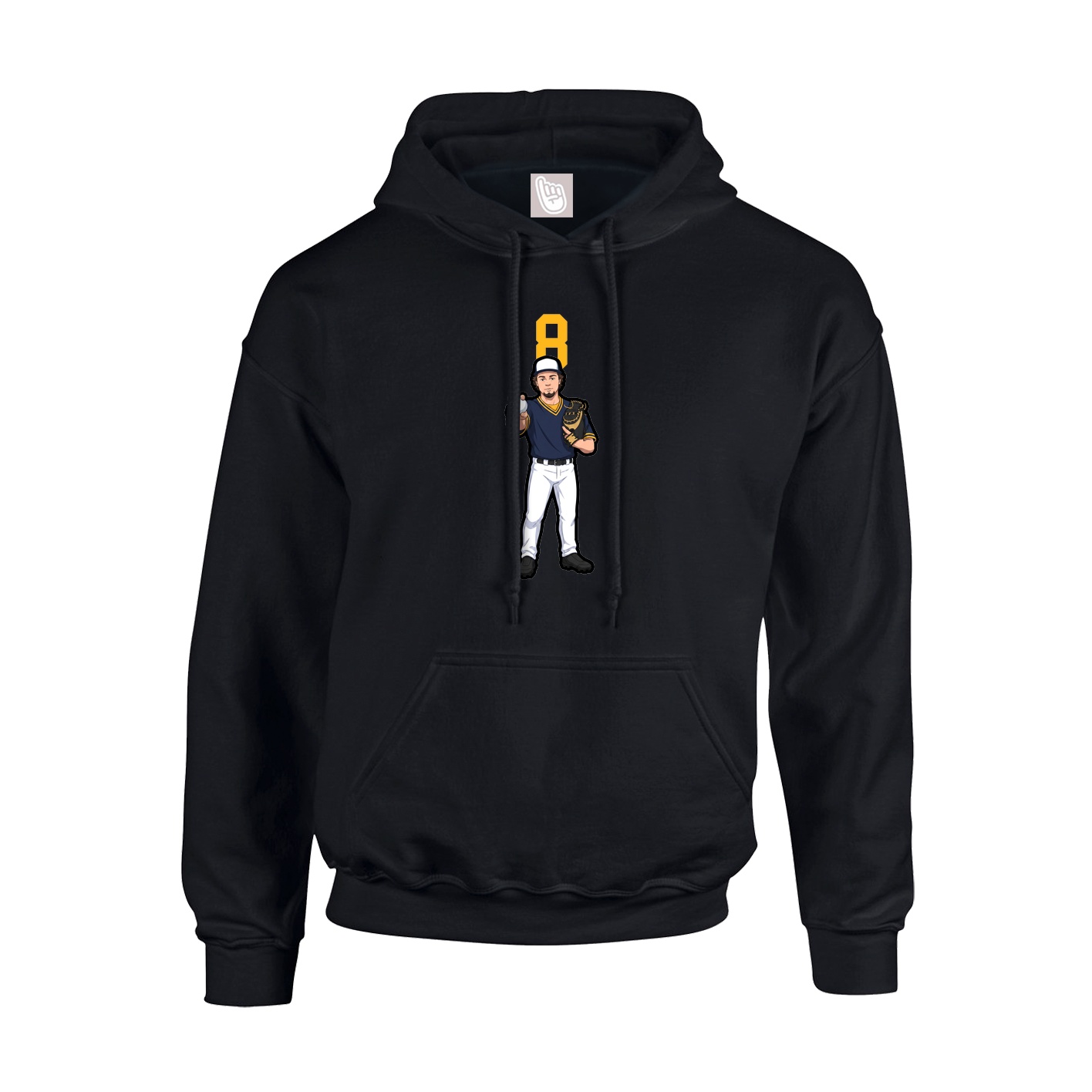 Youth Hoodie — Number Top in Black