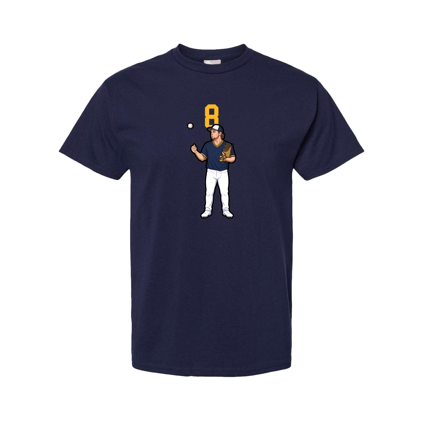 Youth Tee — Number Top in Navy
