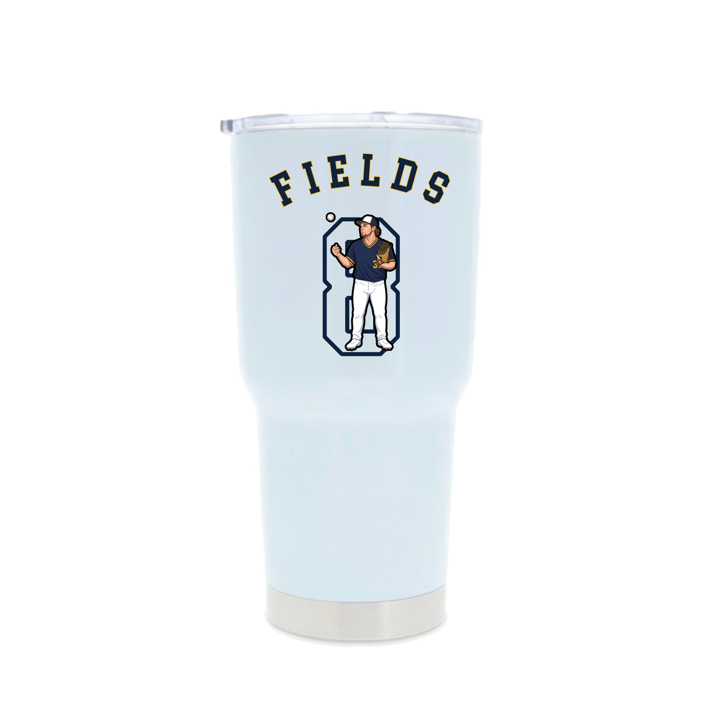 30oz Stainless Steel Tumbler — Shirsey Arch in White