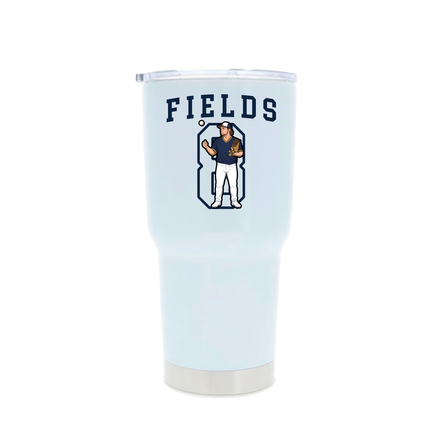 30oz Stainless Steel Tumbler — Shirsey in White