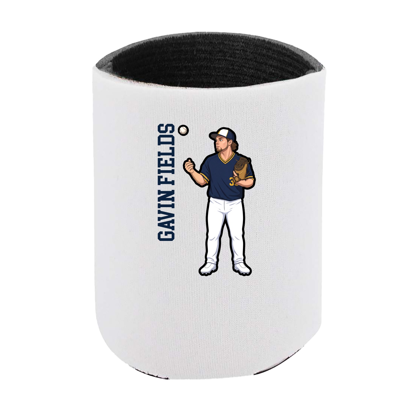 Can Holder — Name Vertical in White