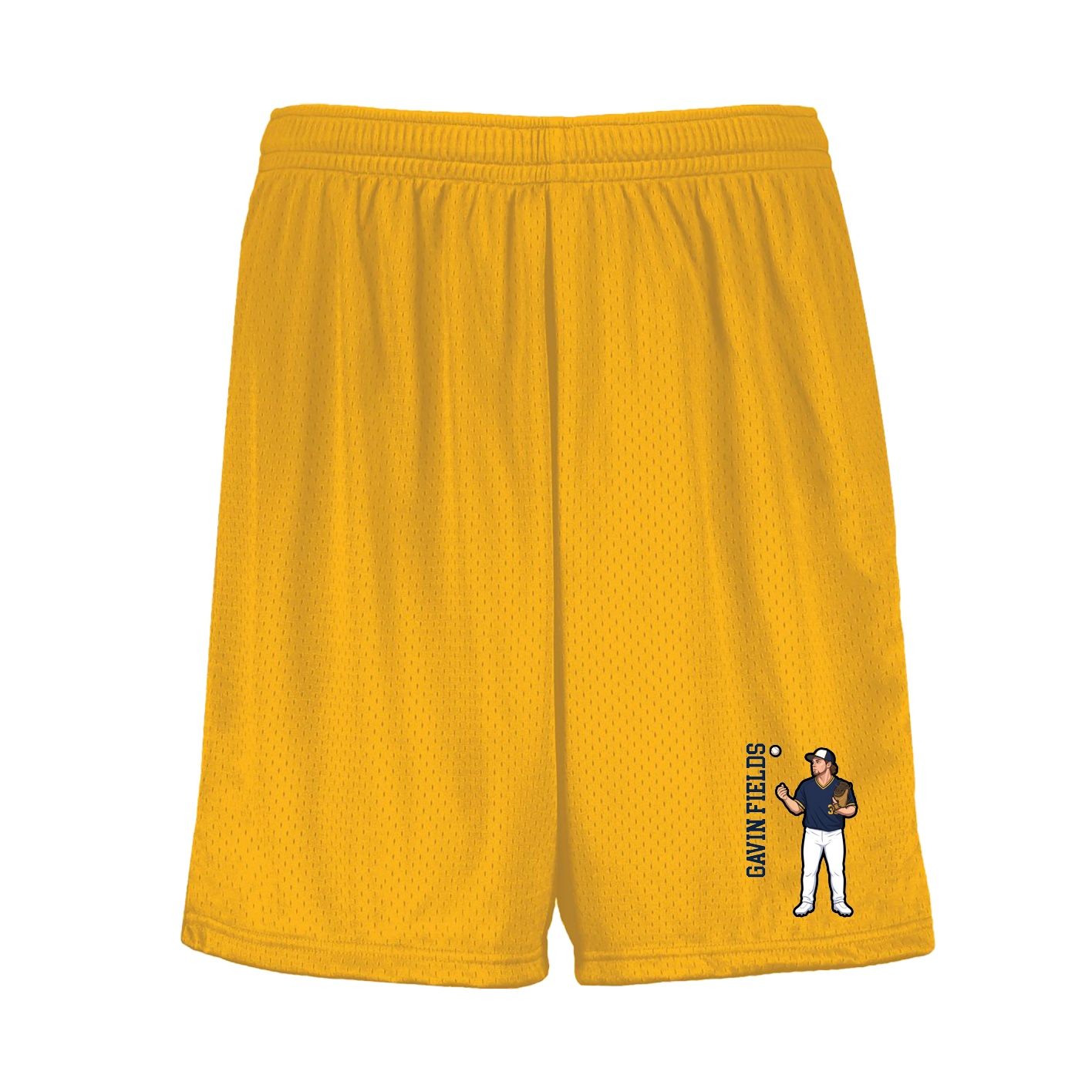 Shorts — Name Vertical in Gold