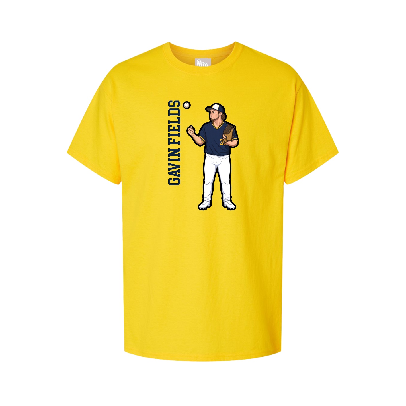 Tee — Name Vertical in Gold