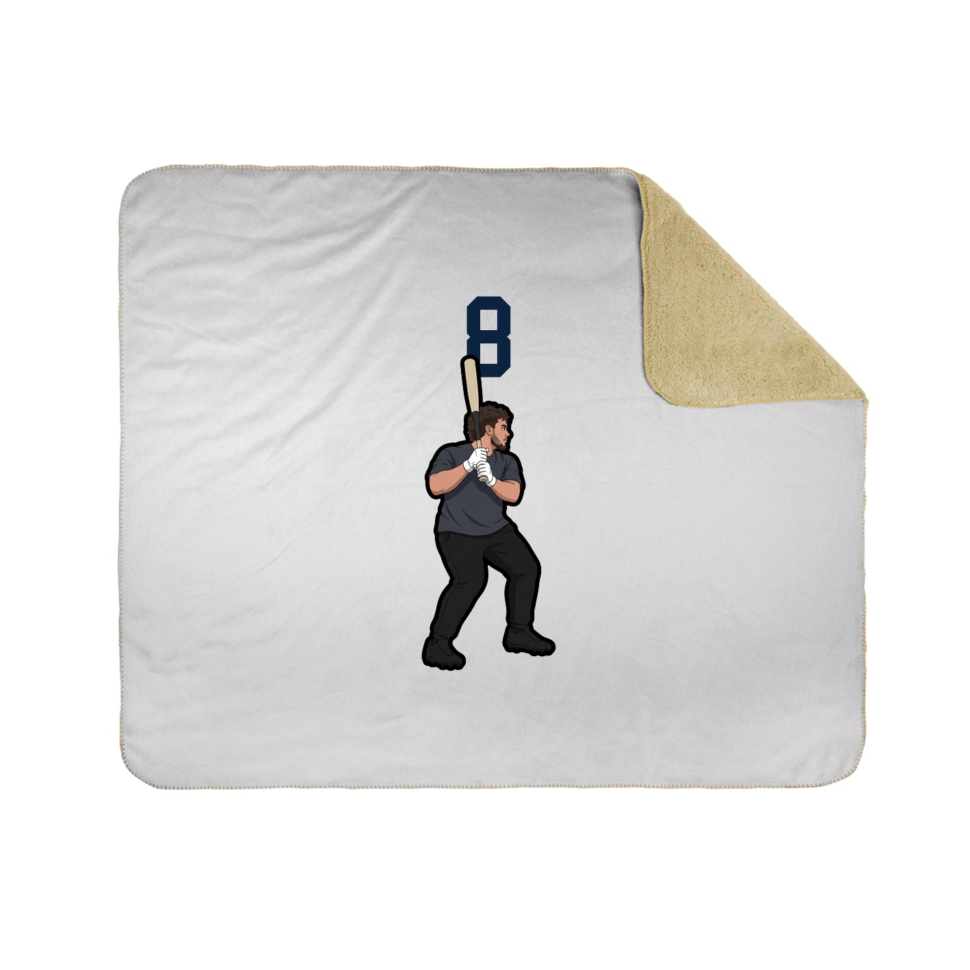 Throw Blanket — Number Top in White