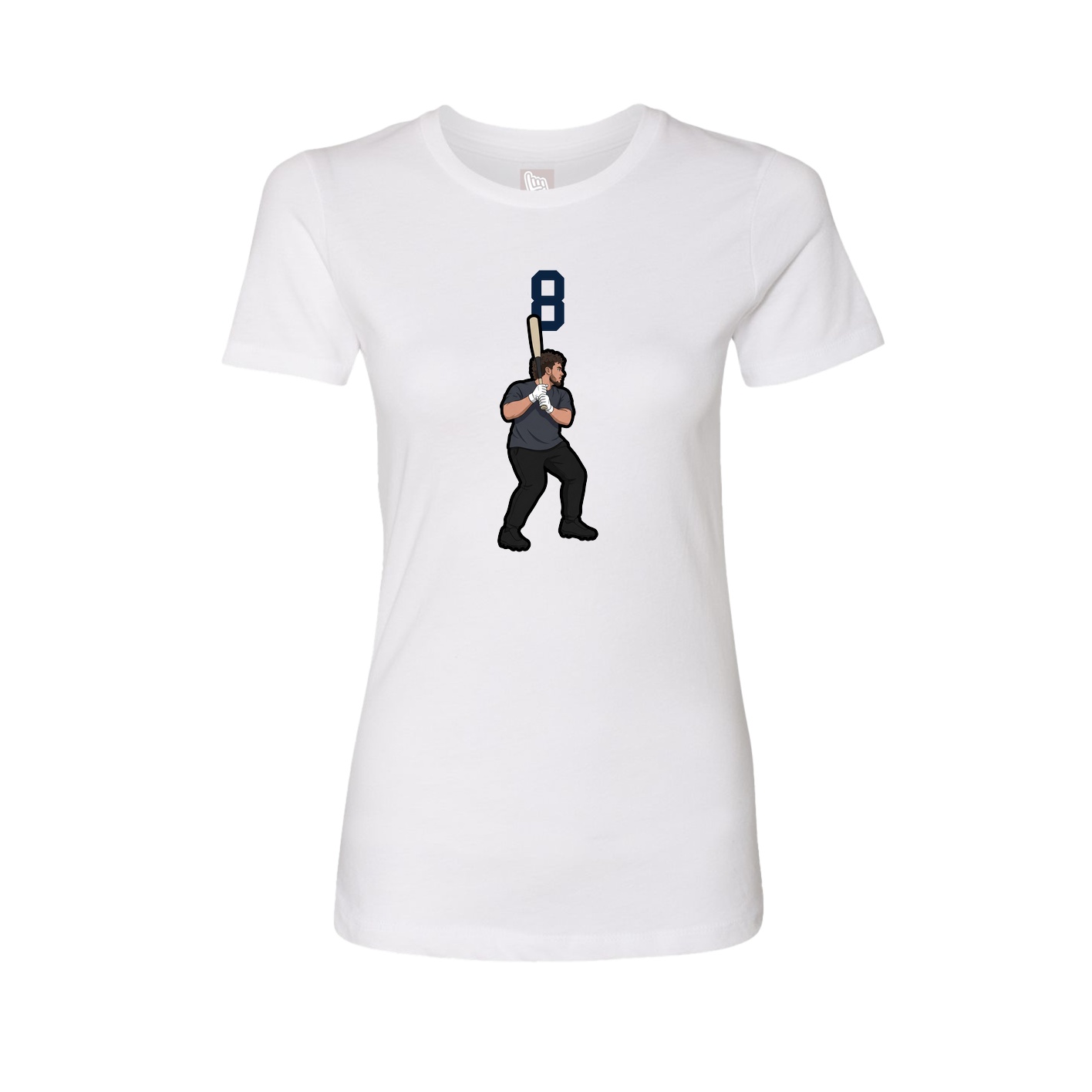Fitted Women's Tee — Number Top in White