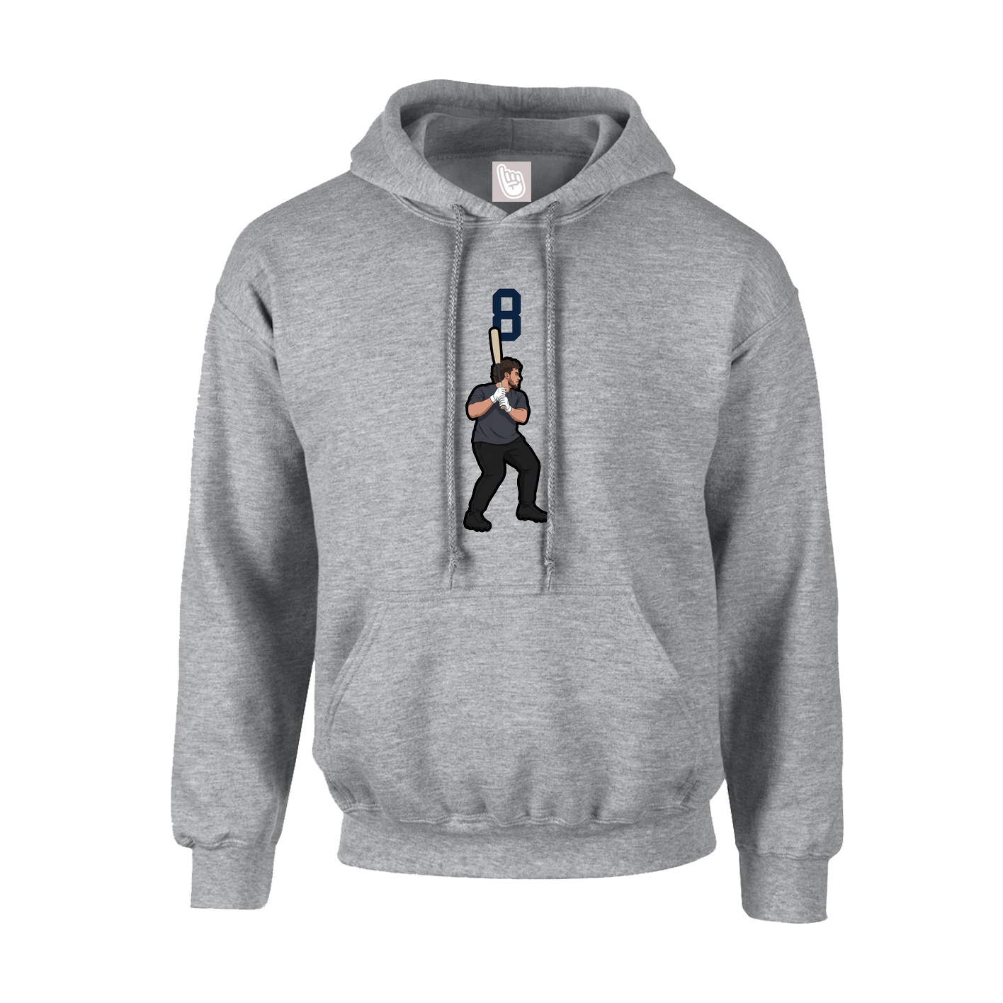 Hoodie — Number Top in Grey