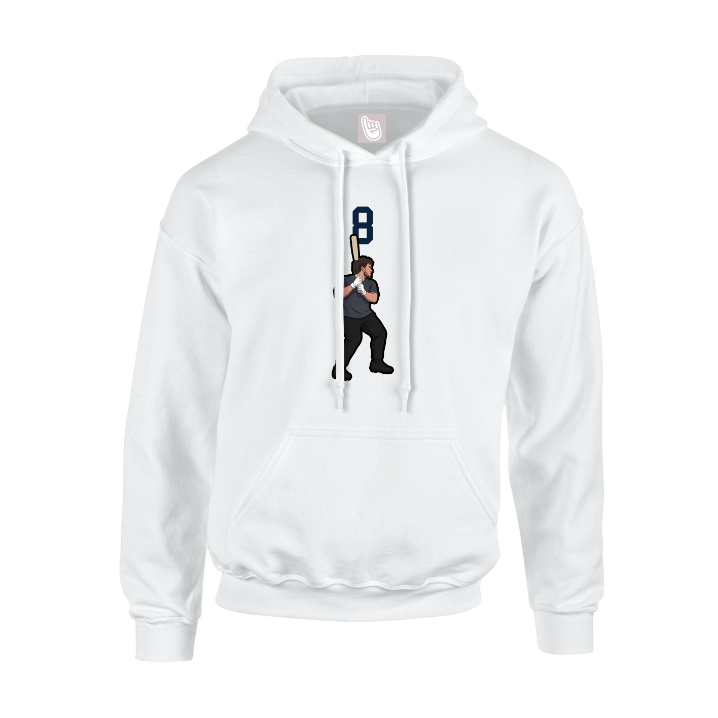 Hoodie — Number Top in White