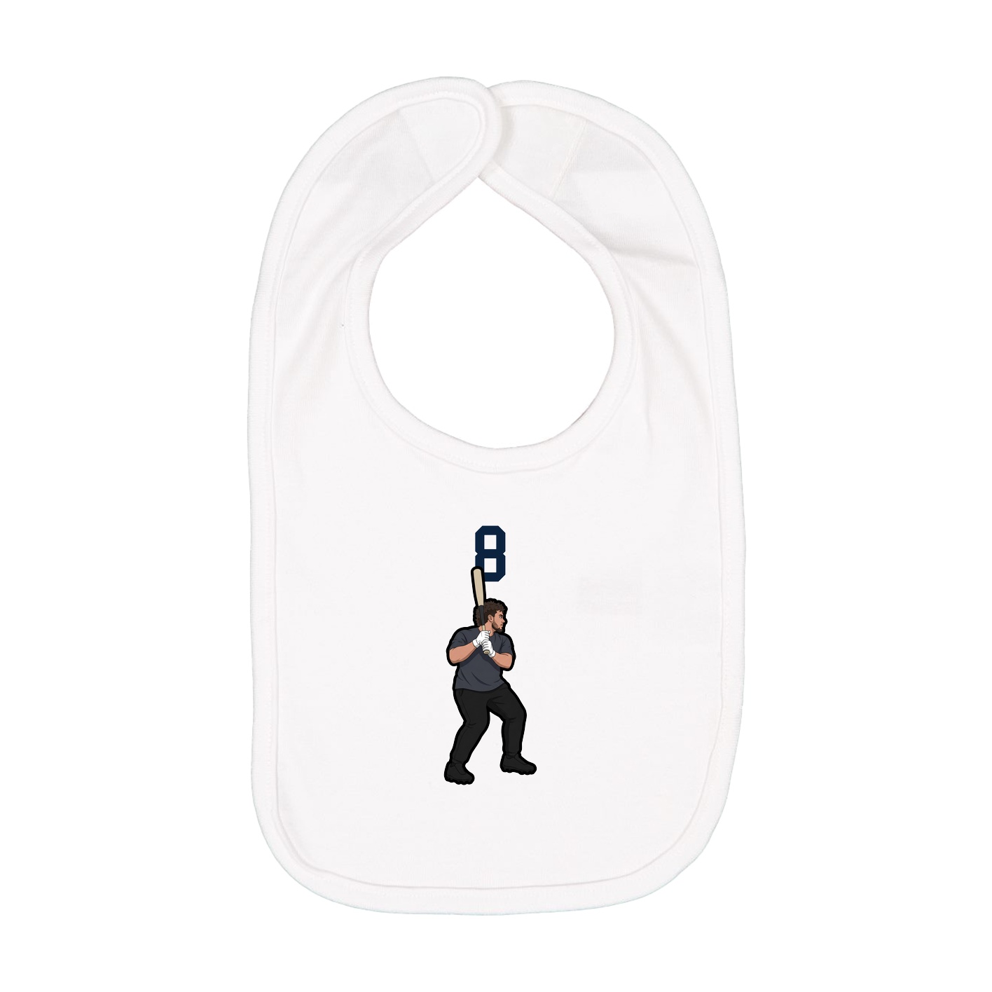 Infant Bib — Number Top in White