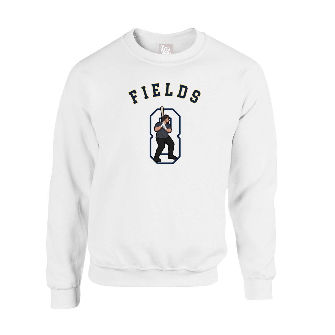 Fleece Crew — Shirsey Arch in White