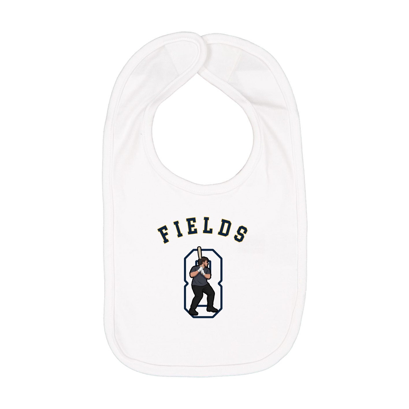 Infant Bib — Shirsey Arch in White