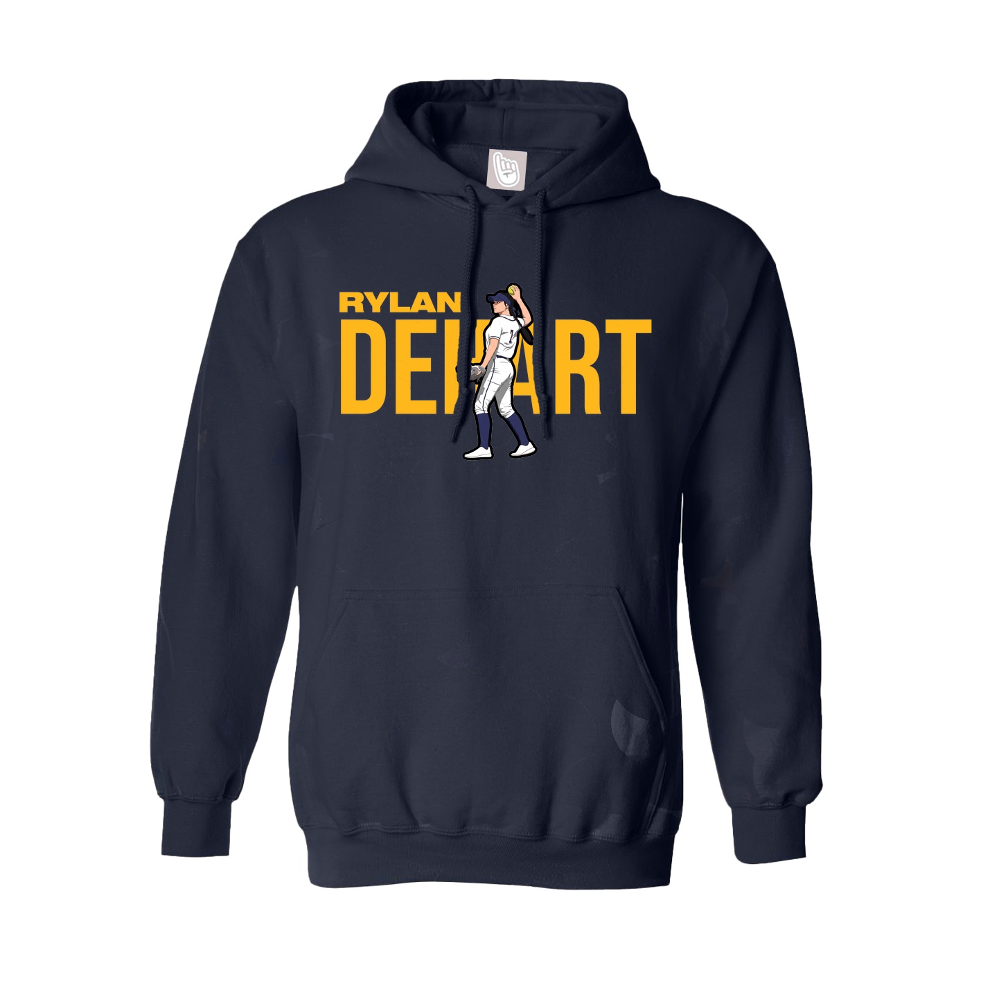 Hoodie — Player Name in Navy
