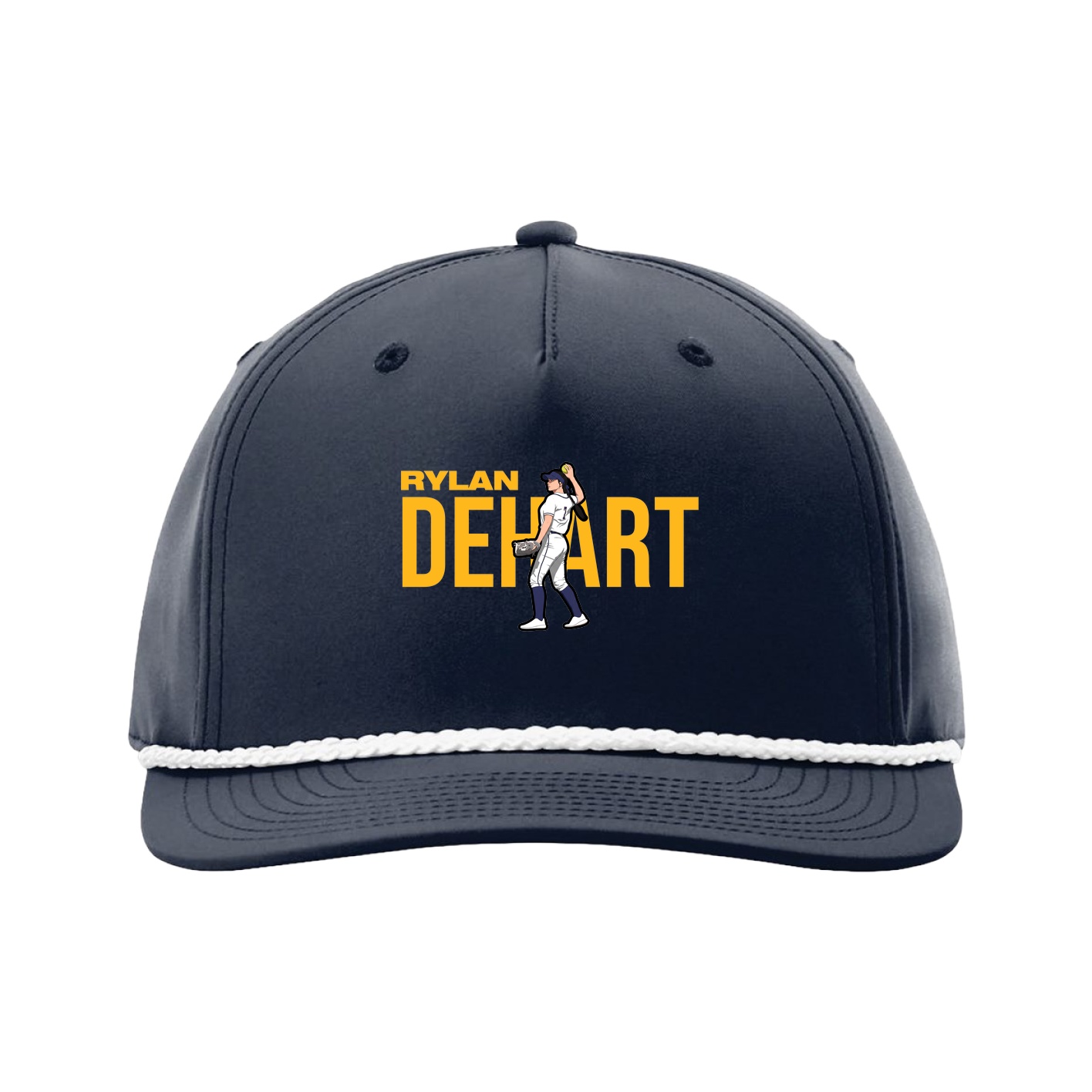 Five-Panel Classic Rope Cap — Player Name in Navy