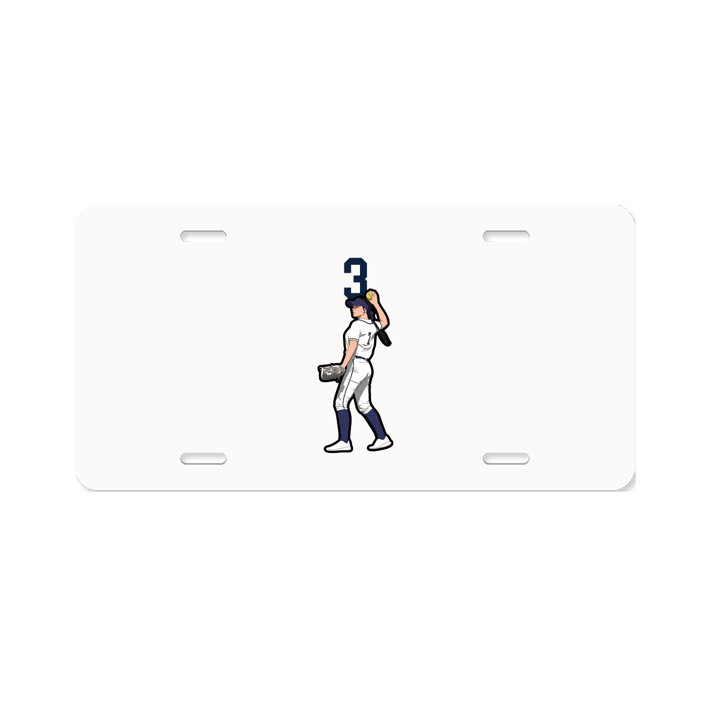 License Plate — Number Top in Classic