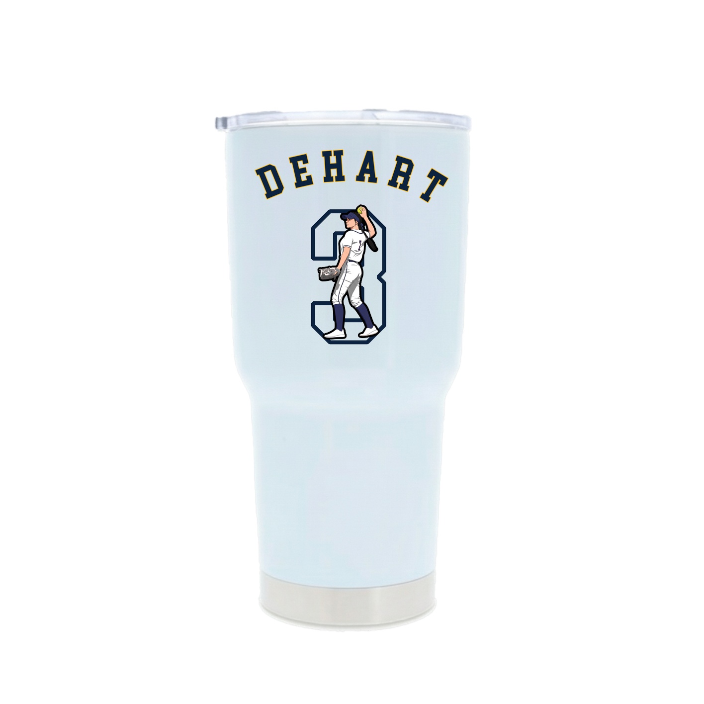 30oz Stainless Steel Tumbler — Shirsey Arch in White
