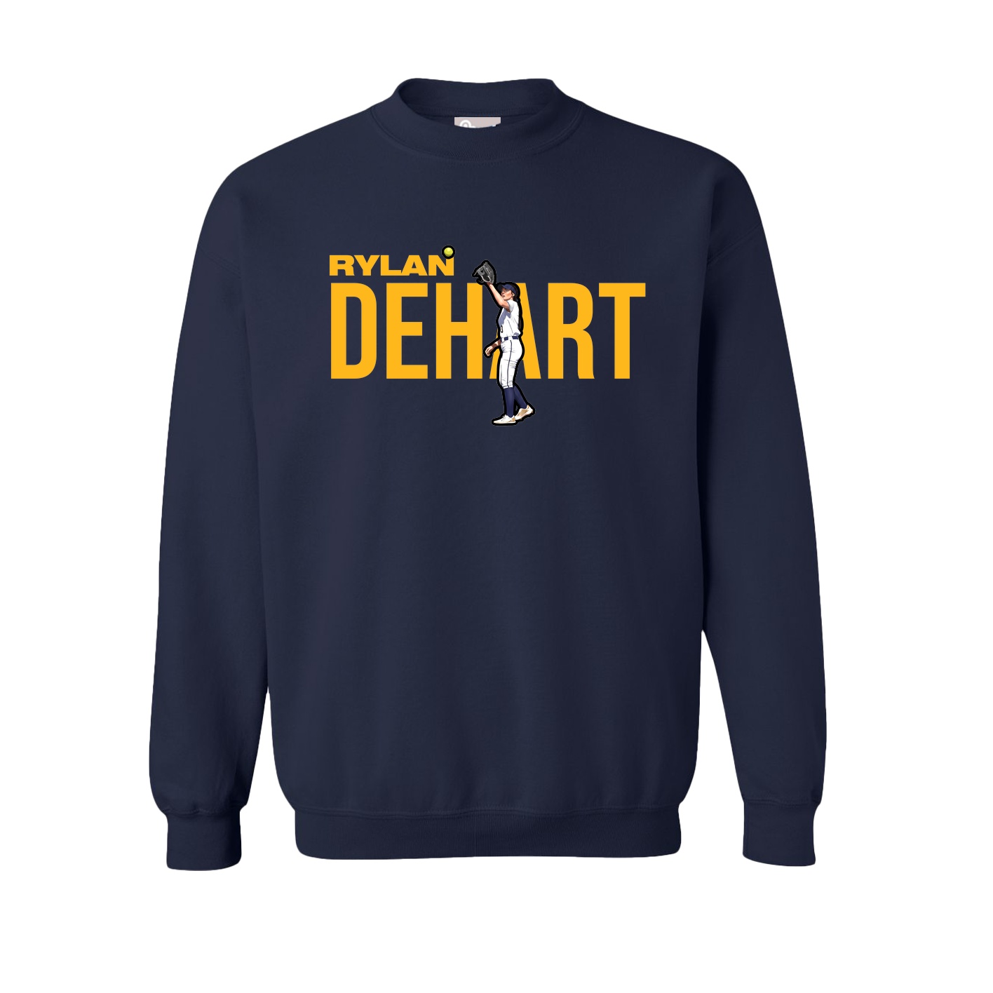 Fleece Crew — Player Name in Navy