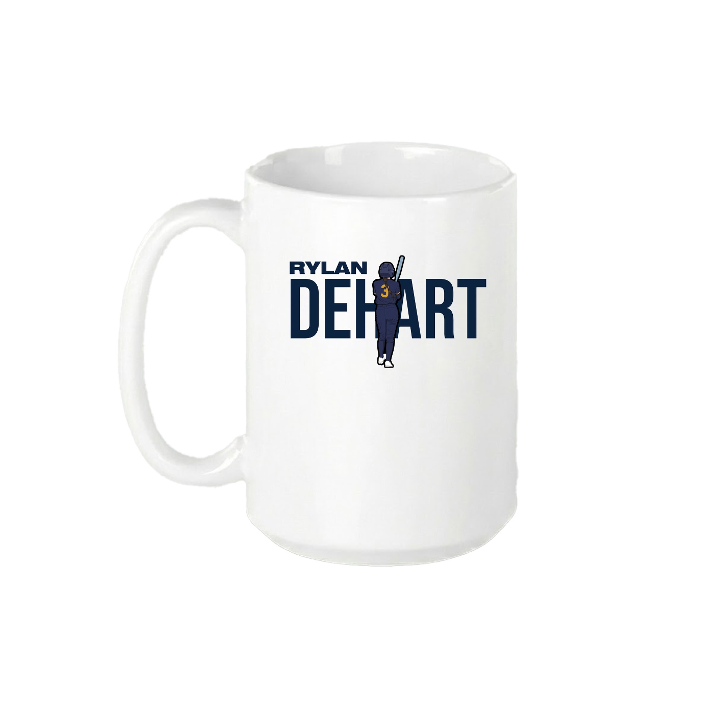 15oz Coffee Mug — Player Name in White