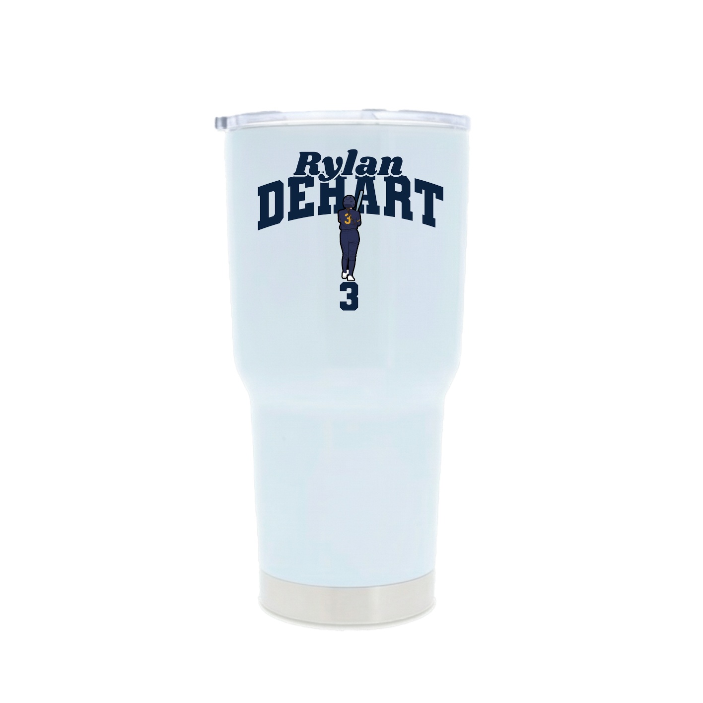 30oz Stainless Steel Tumbler — Signature Arch in White