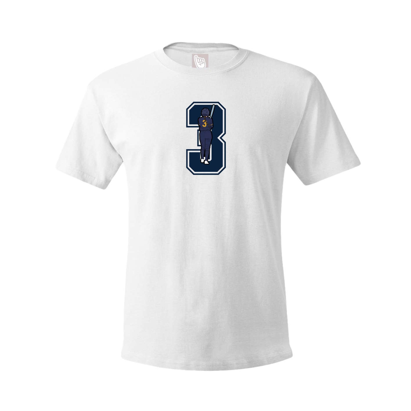 Youth Tee — Number in White
