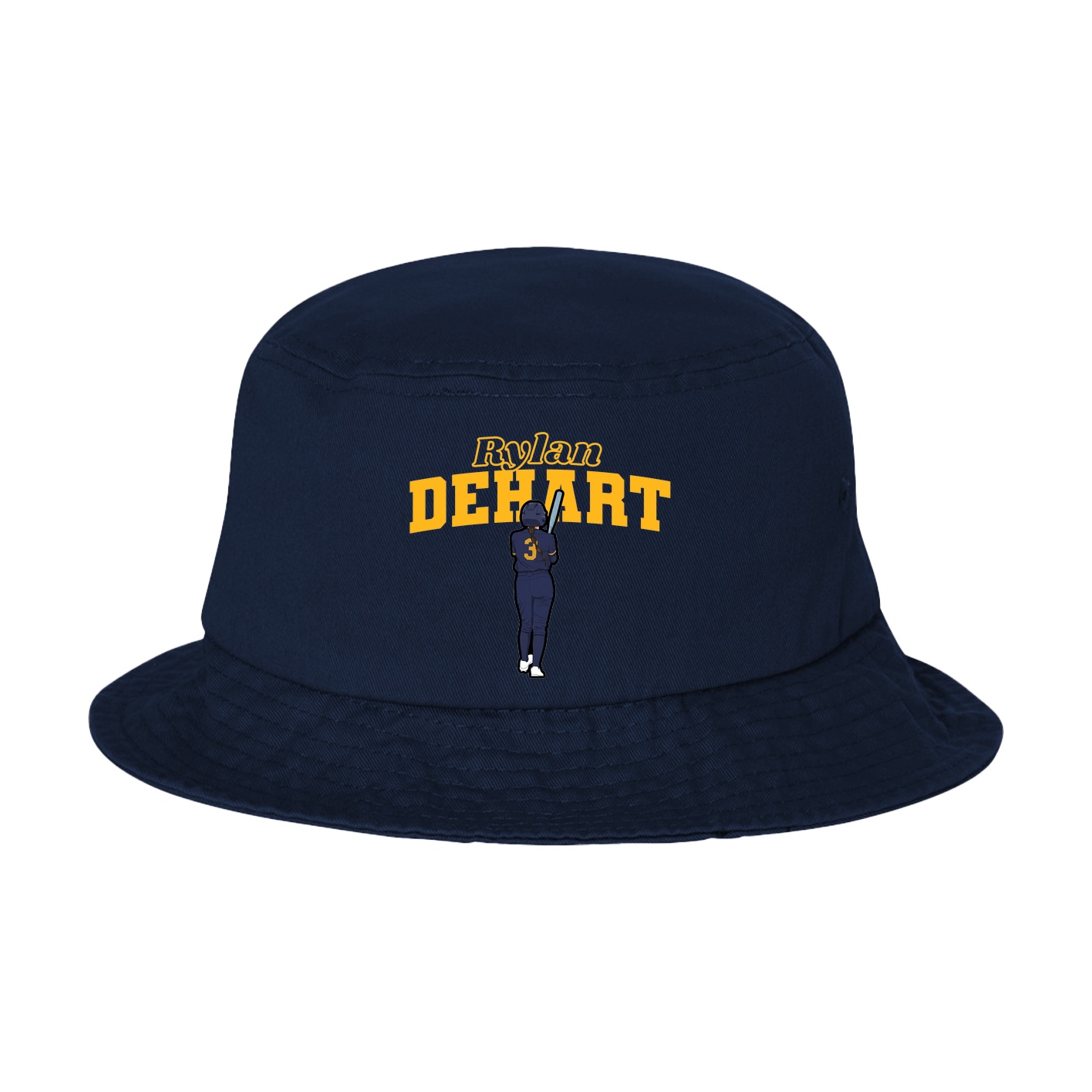 Bucket Cap — Name Arch in Navy