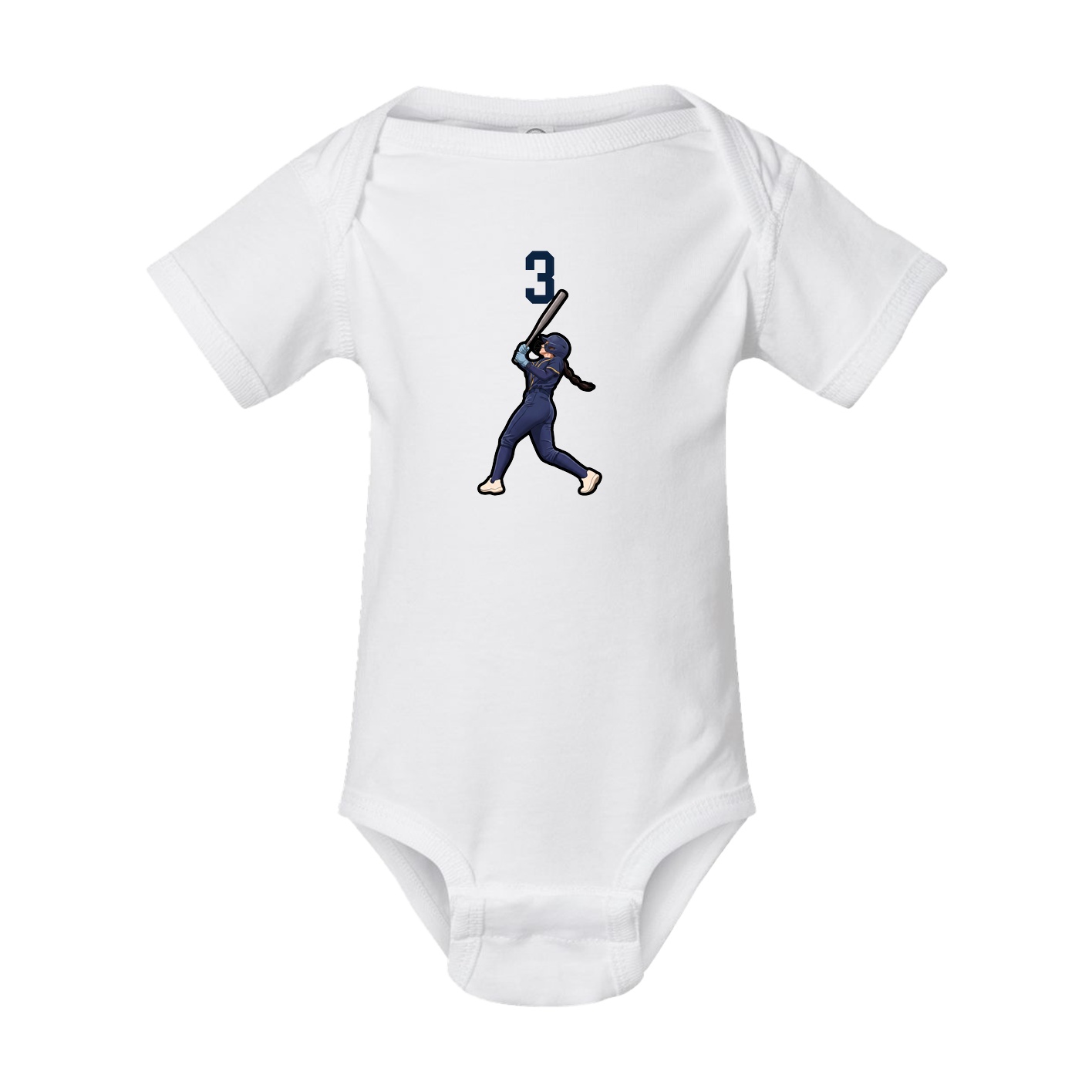 Baby Onesie — Number Top in White
