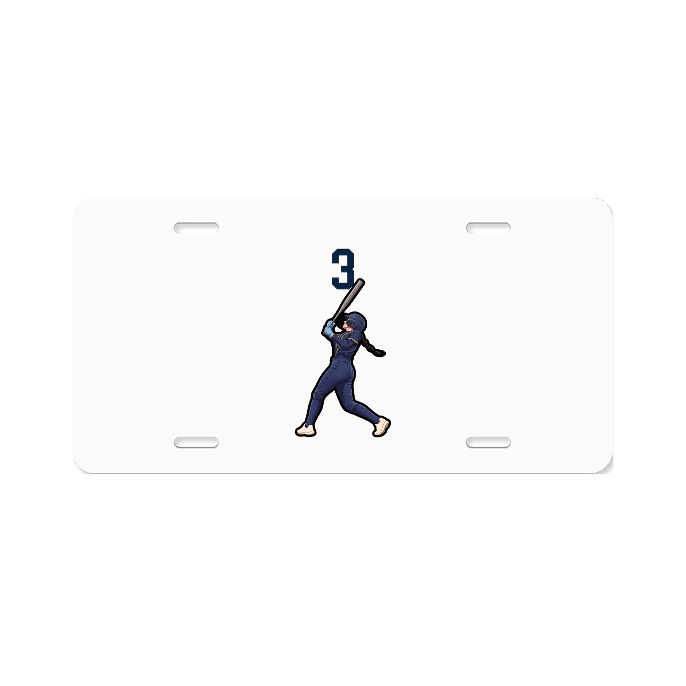 License Plate — Number Top in Classic