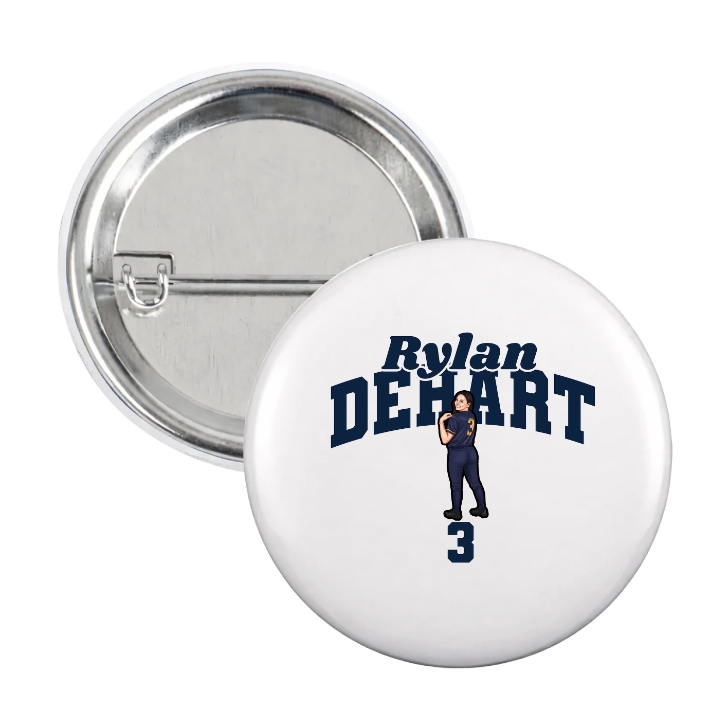 Game Day Button — Signature Arch in White