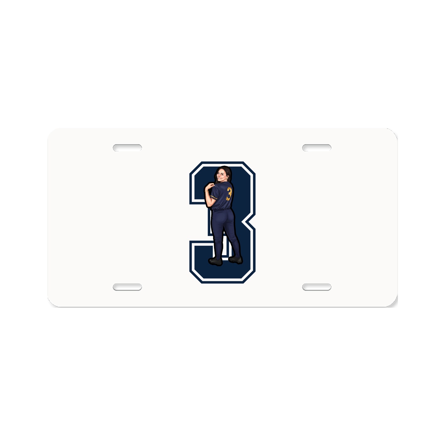 License Plate — Number in Classic