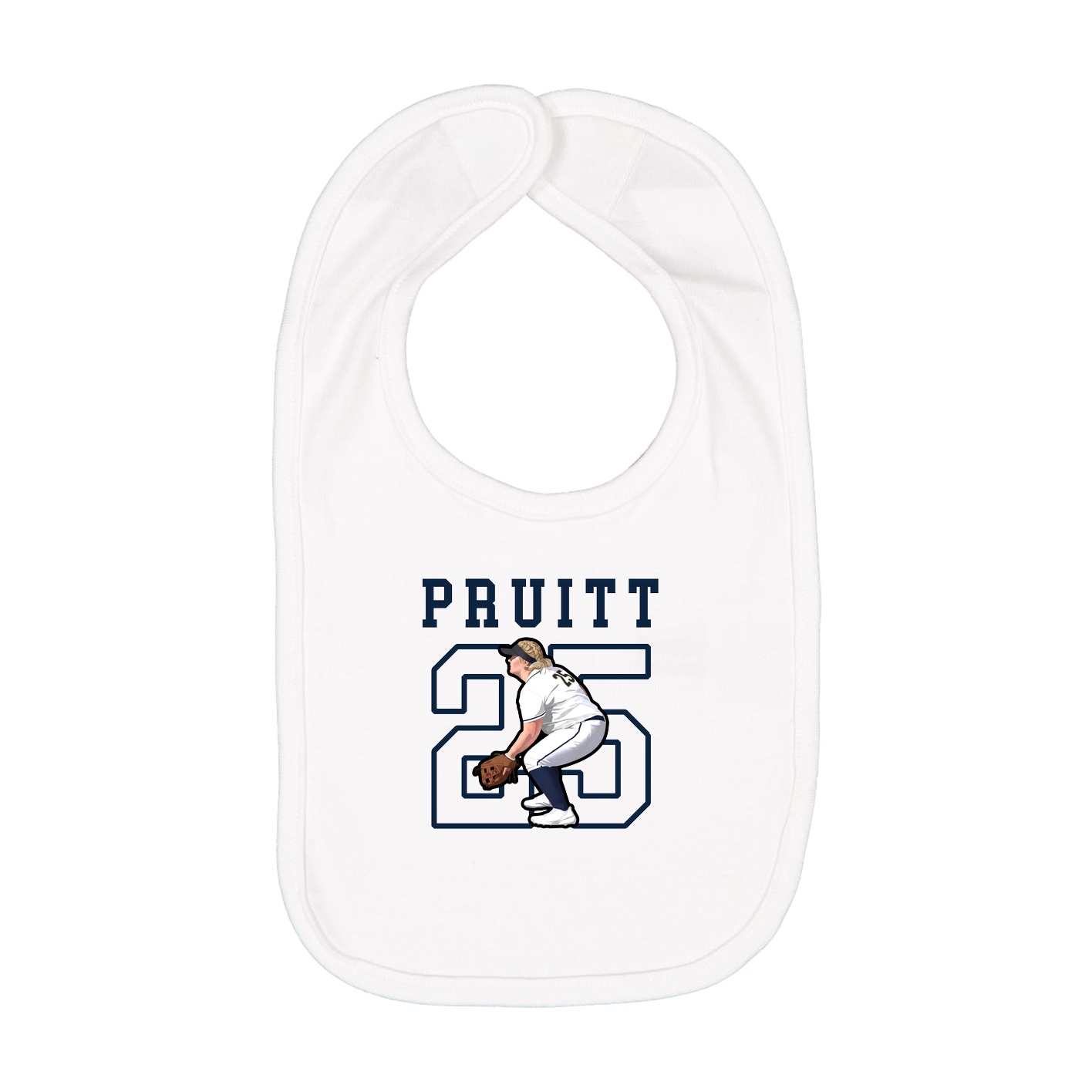 Infant Bib — Shirsey in White