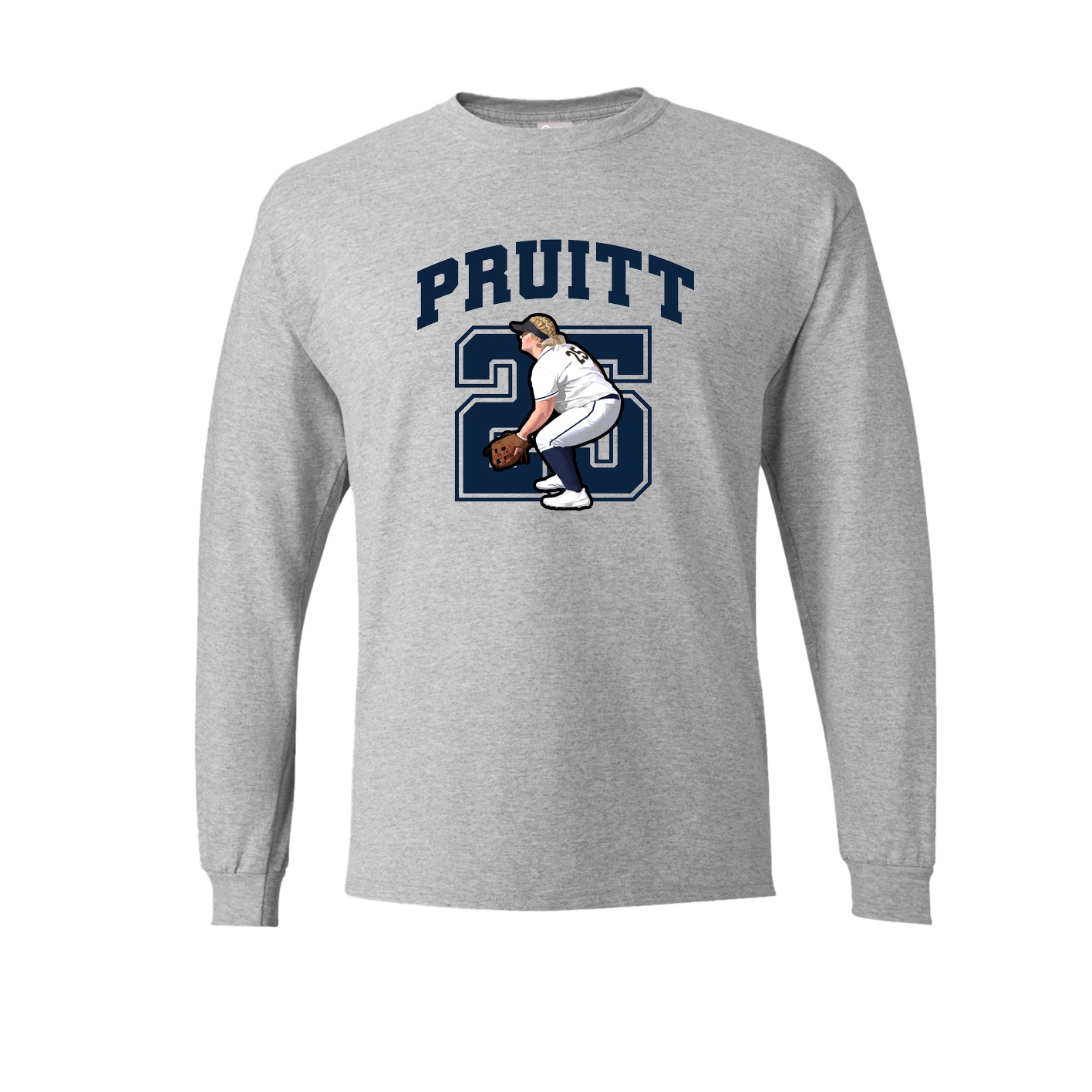 Long Sleeve Tee — Number in Grey