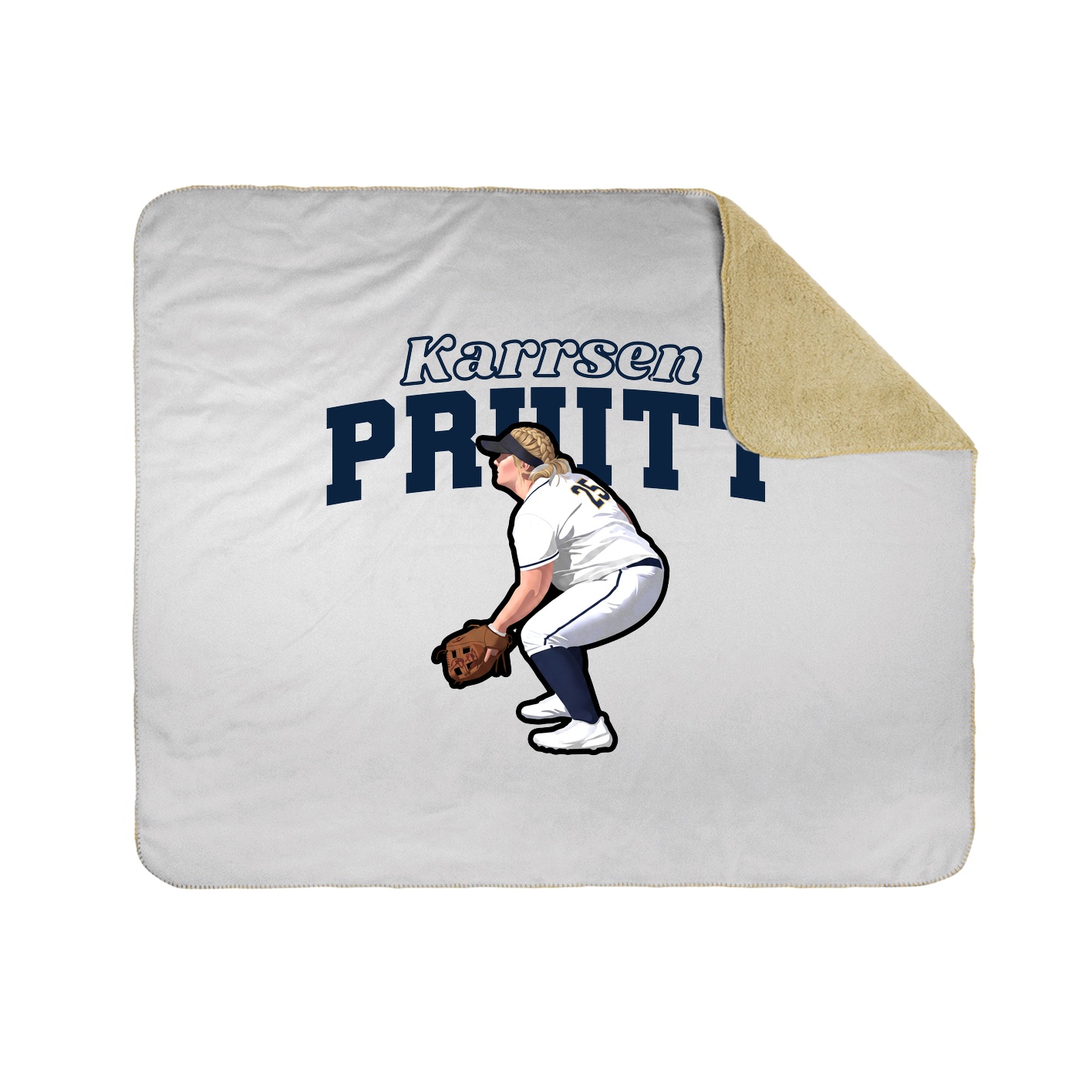 Throw Blanket — Name Arch in White